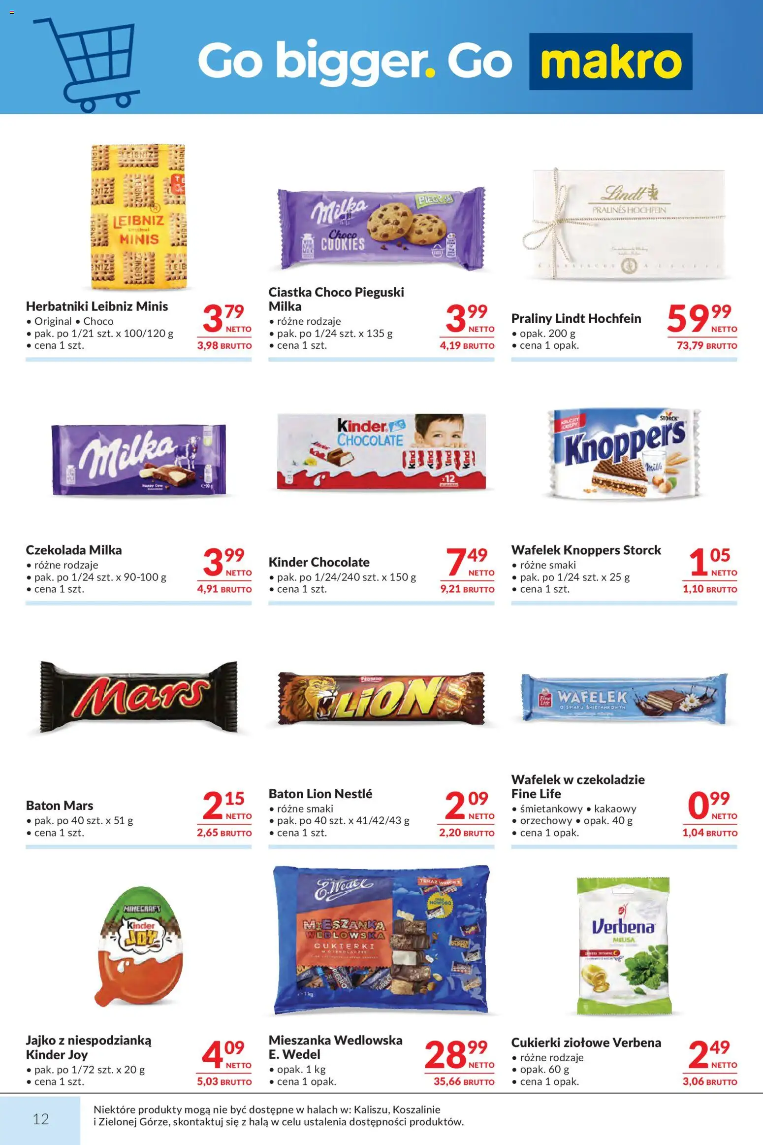 Makro gazetka od 14.04.2026 | Strona: 12 | Produkty: Milka, Herbatniki, Czekolada, Melisa