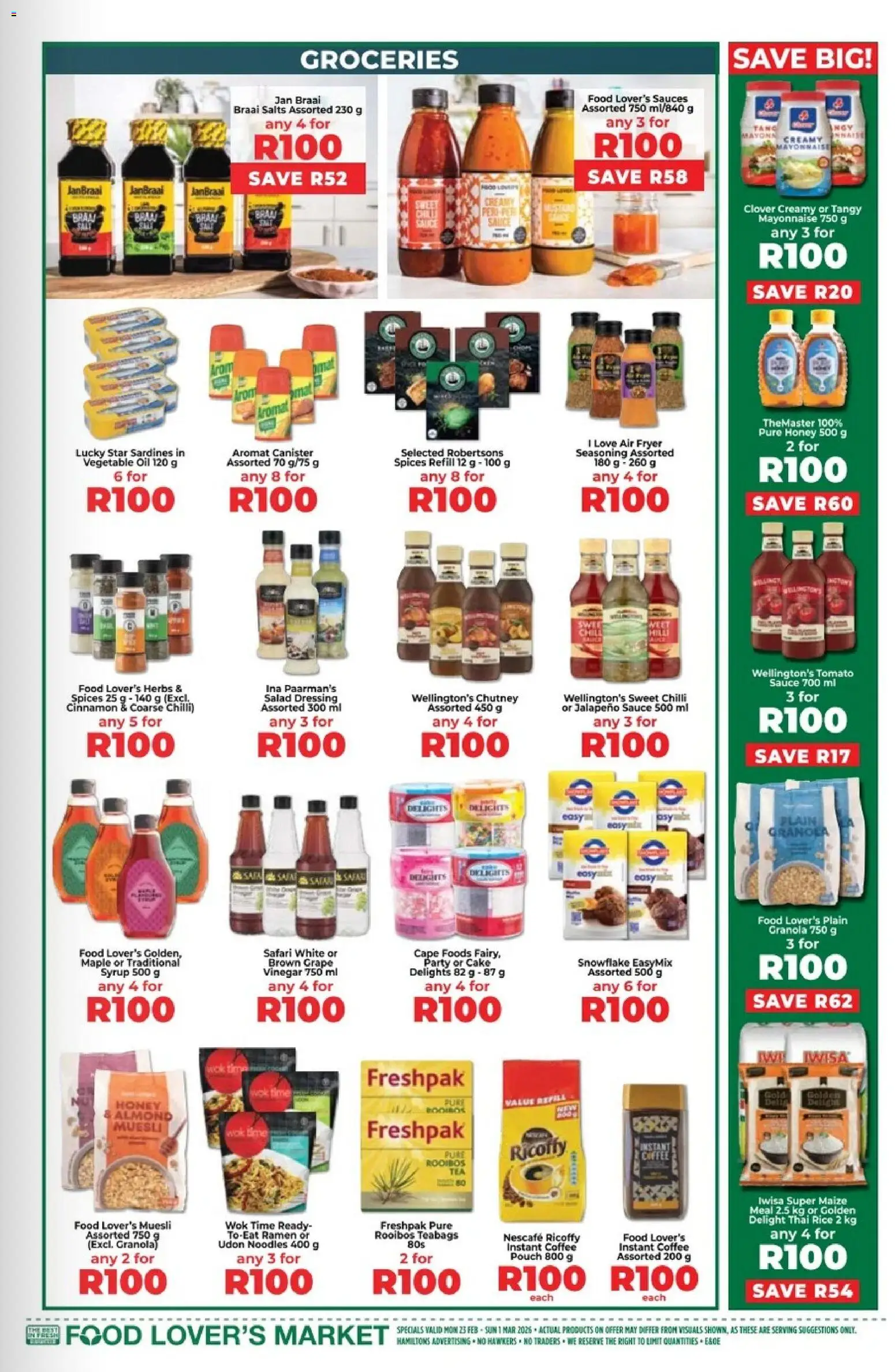 New Food Lover's Market catalogue – valid from 23.02.2026 | Page: 13 | Products: Oil, Seasoning, Salad, Chilli