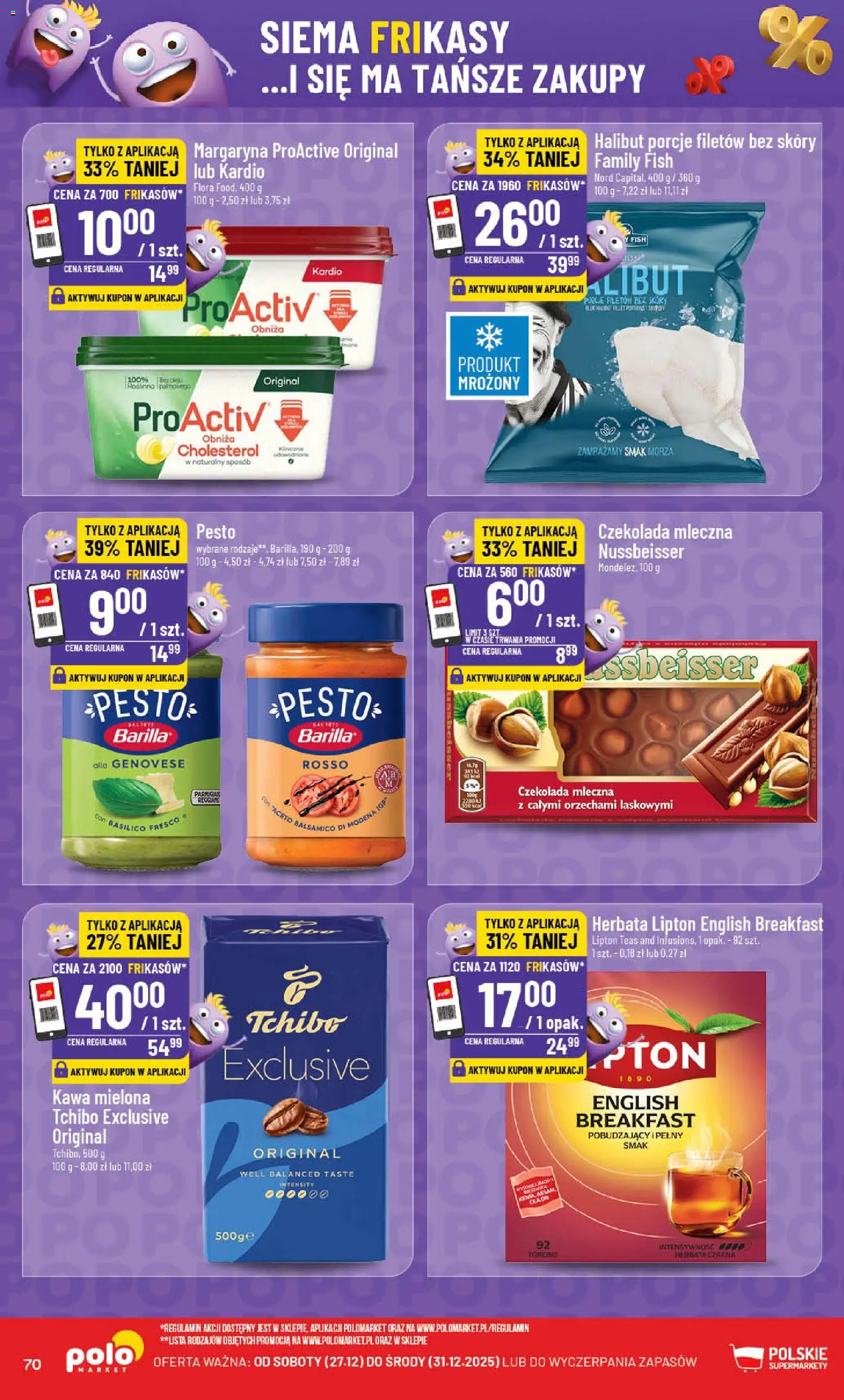 POLOmarket Gazetka od 27.12.2025 | Strona: 70 | Produkty: Tchibo, Halibut, Margaryna, Herbata