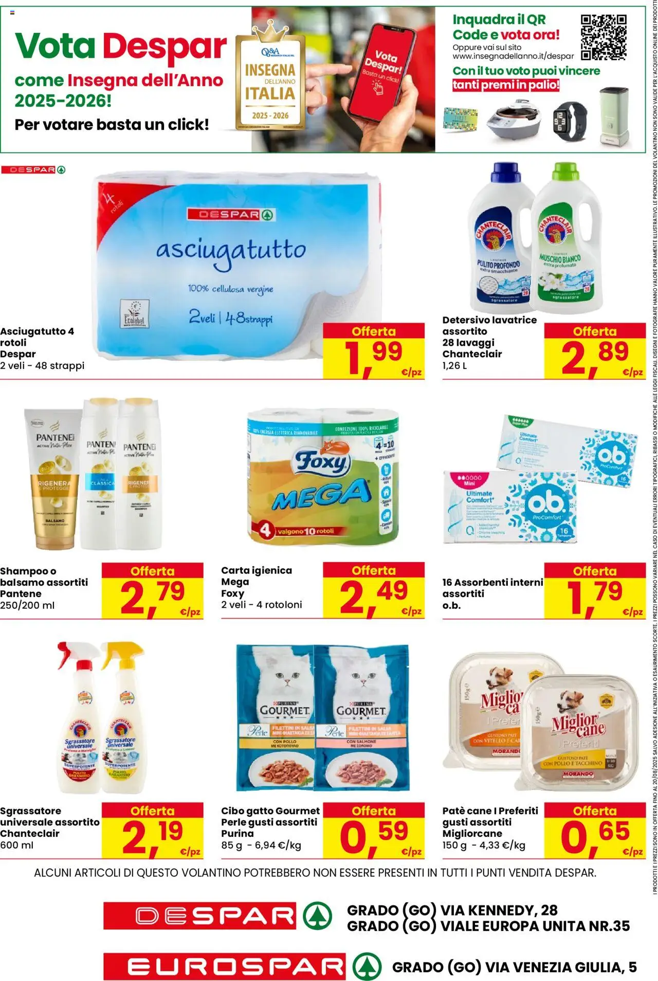 Volantino Despar del 07.08.2025 | Pagina: 16 | Prodotti: Pollo, Sgrassatore, Tacchino, Vitello