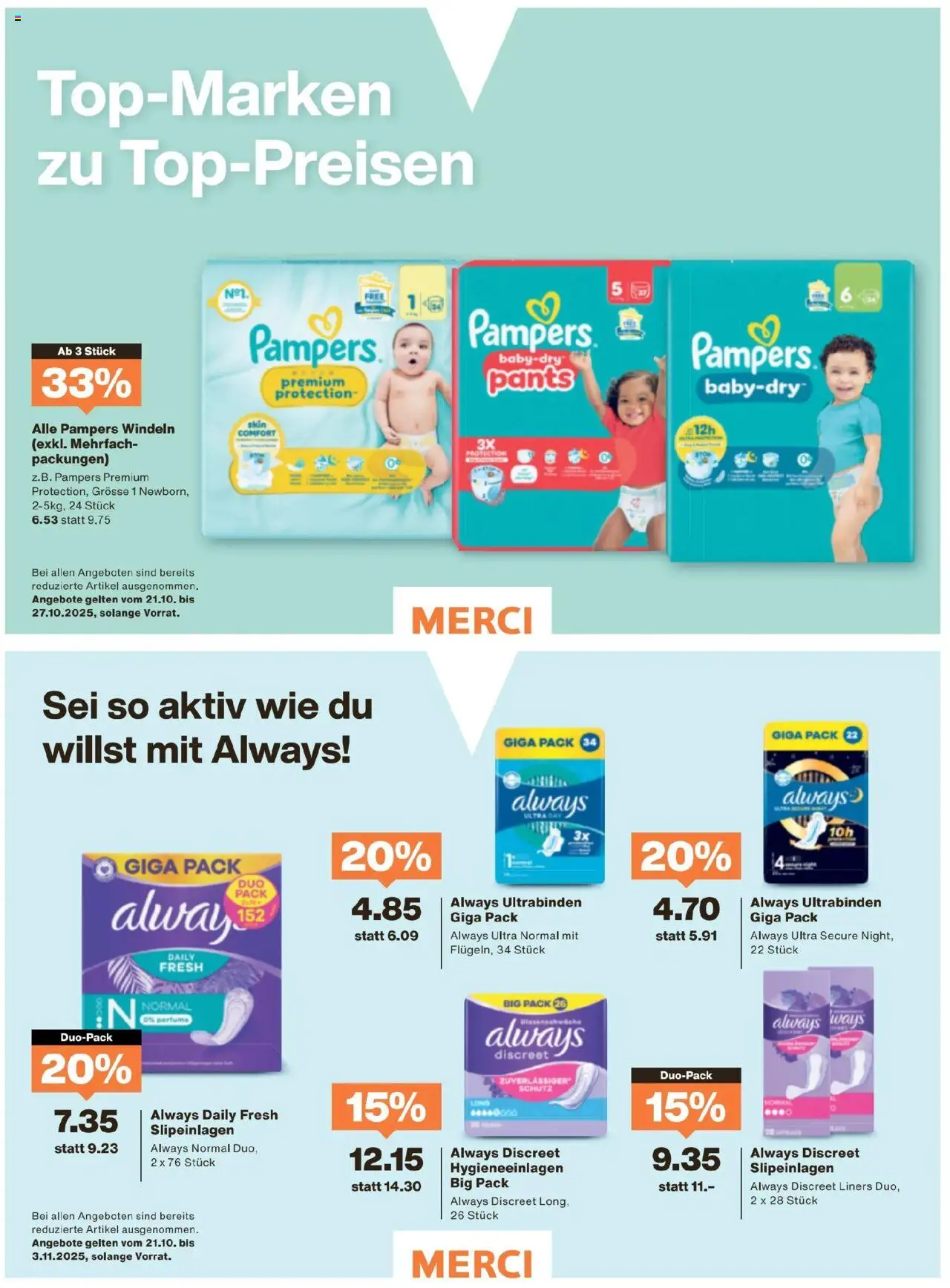 Migros Magazin – gültig ab 20.10.2025 | Seite: 30 | Produkte: Pampers