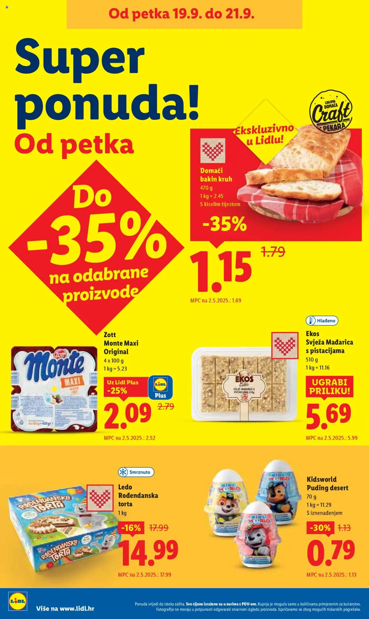 Lidl katalog | vrijedi od 18.09.2025 | Stranica: 44 | Proizvodi: Pekara, Kruh, Ledo, Torta