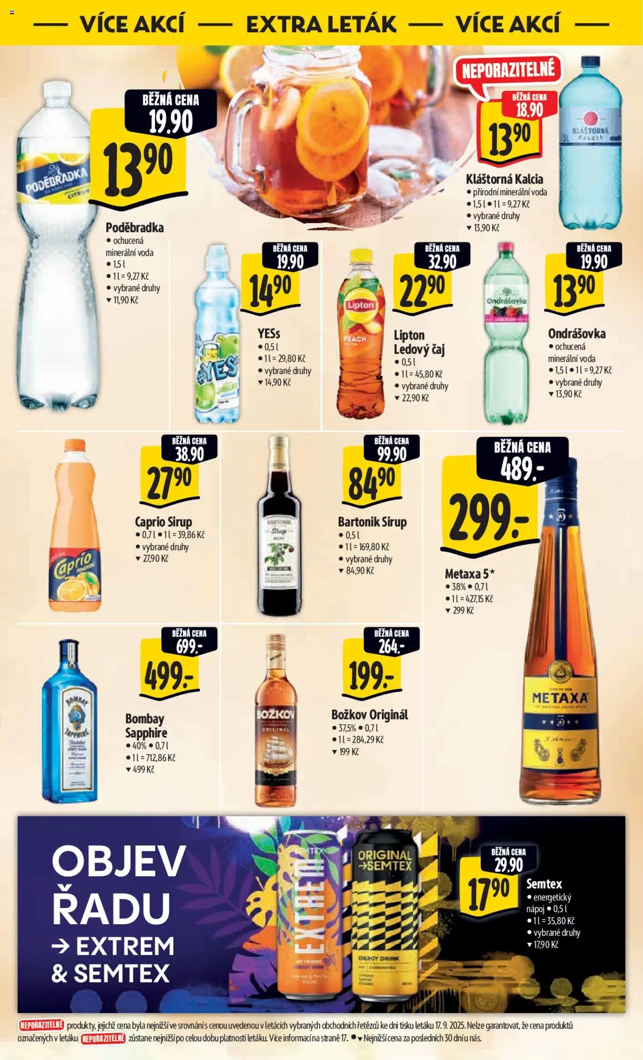 Albert leták - Hypermarket od 24.09.2025 | Strana: 48 | Produkty: Voda, Semtex, Božkov, Ledový čaj