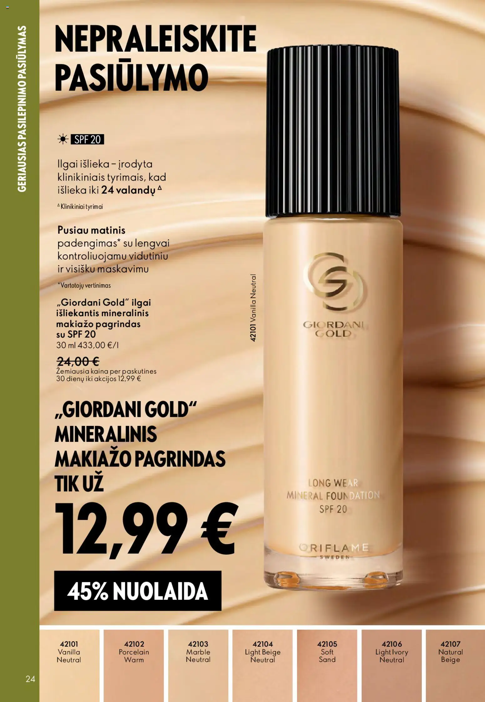 Oriflame akcijos nuo 01.04.2026 | Puslapis: 24 | Prekių: Makiažo pagrindas