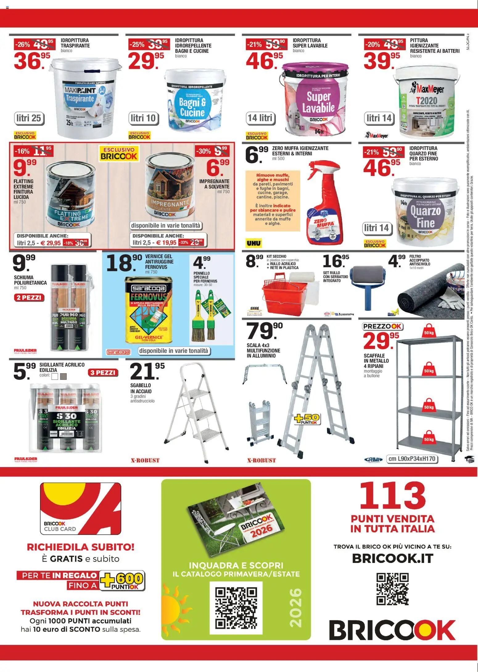 Volantino Brico OK del 02.04.2026 | Pagina: 8 | Prodotti: Rullo, Sgabello, Scaffale, Scala