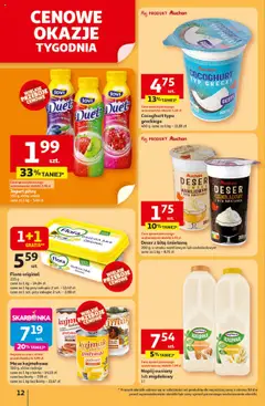 Auchan Gazetka - Na Lato Jak Znalazł Hipermarket od 03.07.2025 | Strona: 12 | Produkty: Masa kajmakowa, Jogurt pitny, Kajmak, Śmietana