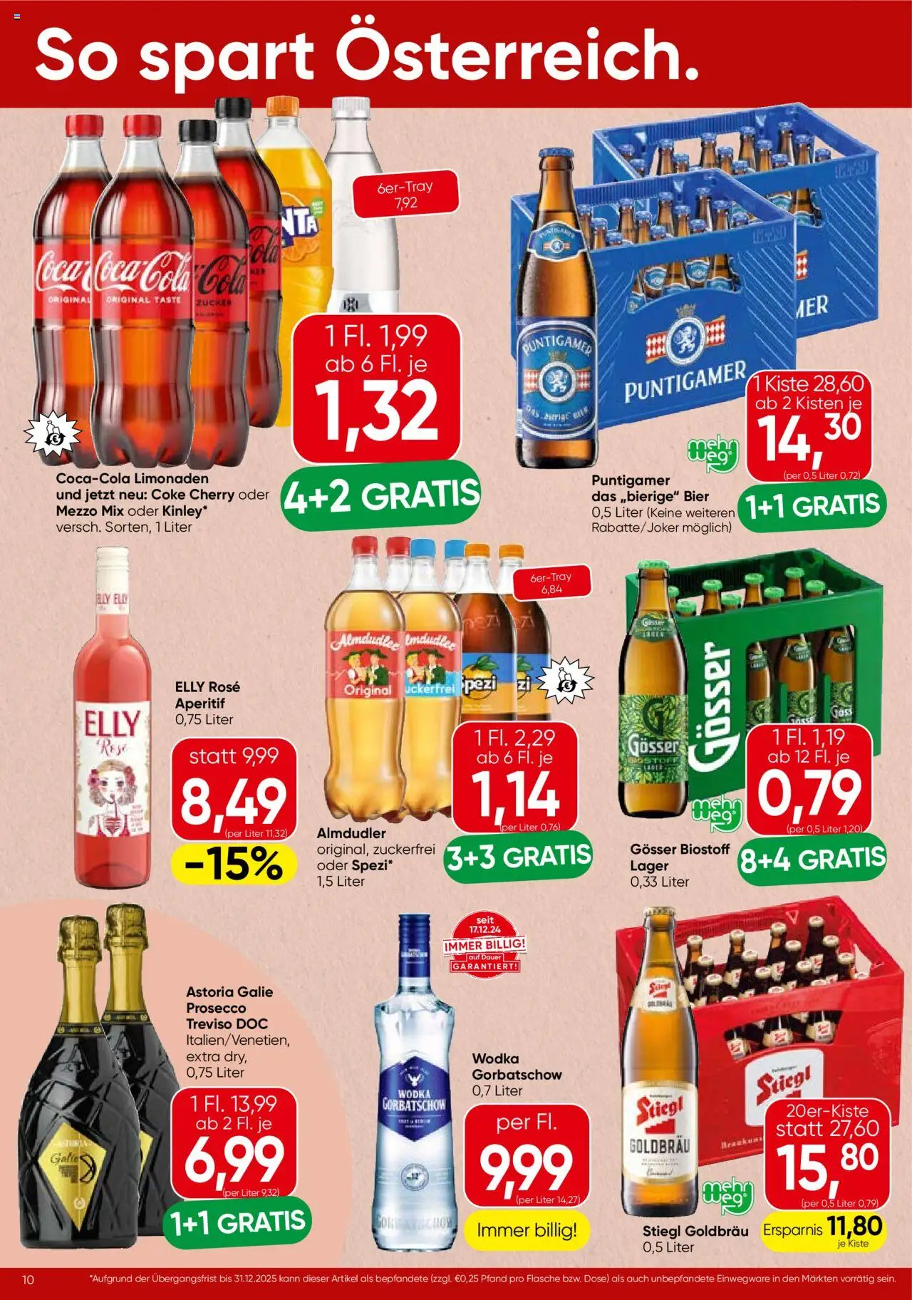 Spar Flugblatt - Kärnten gültig ab 04.09.2025 | Seite: 10 | Produkte: Wodka, Zucker, Bier