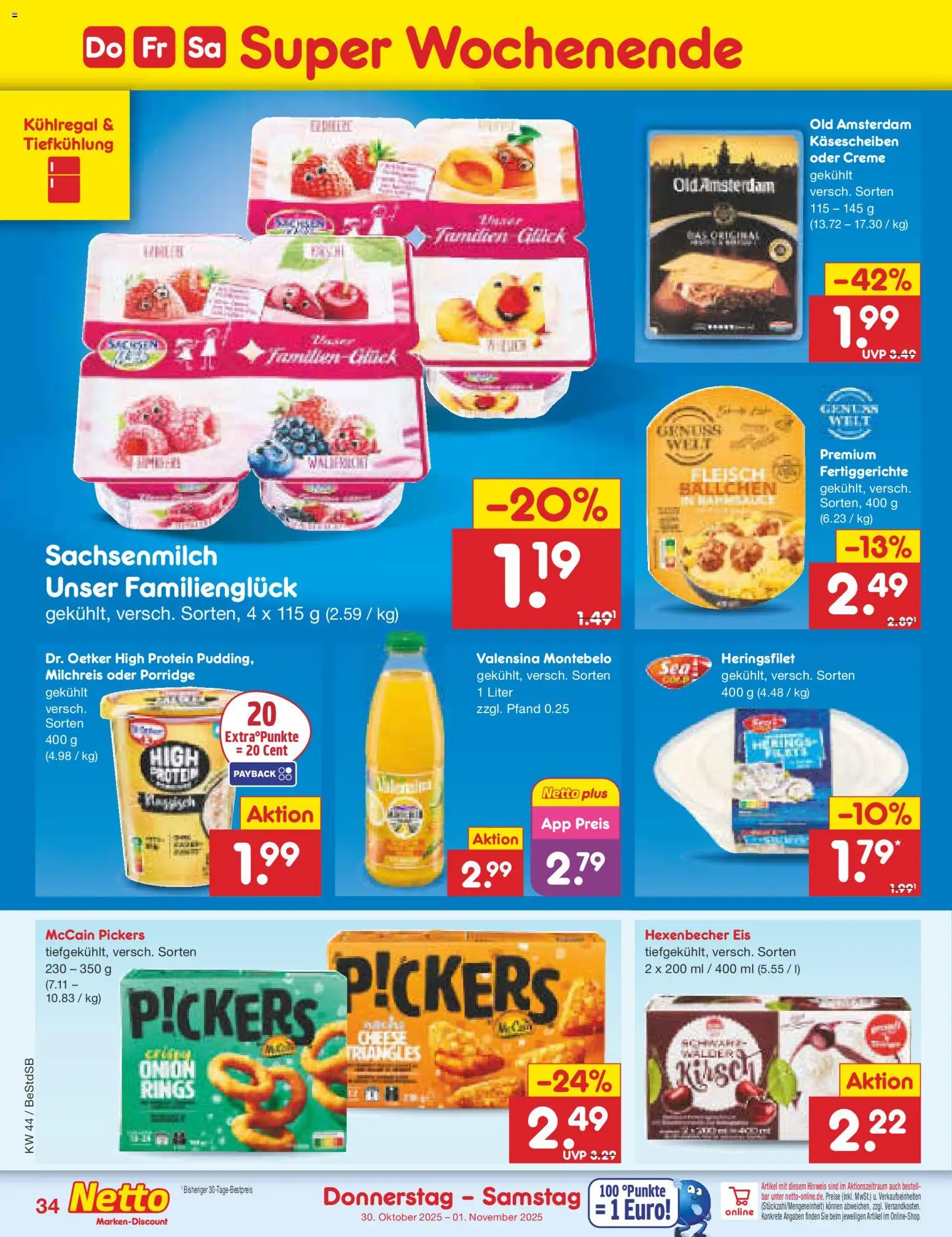 Netto Marken-Discount Prospekt 	 – gültig ab 27.10.2025 | Seite: 38 | Produkte: Creme, Valensina, Fertiggerichte, Fleisch