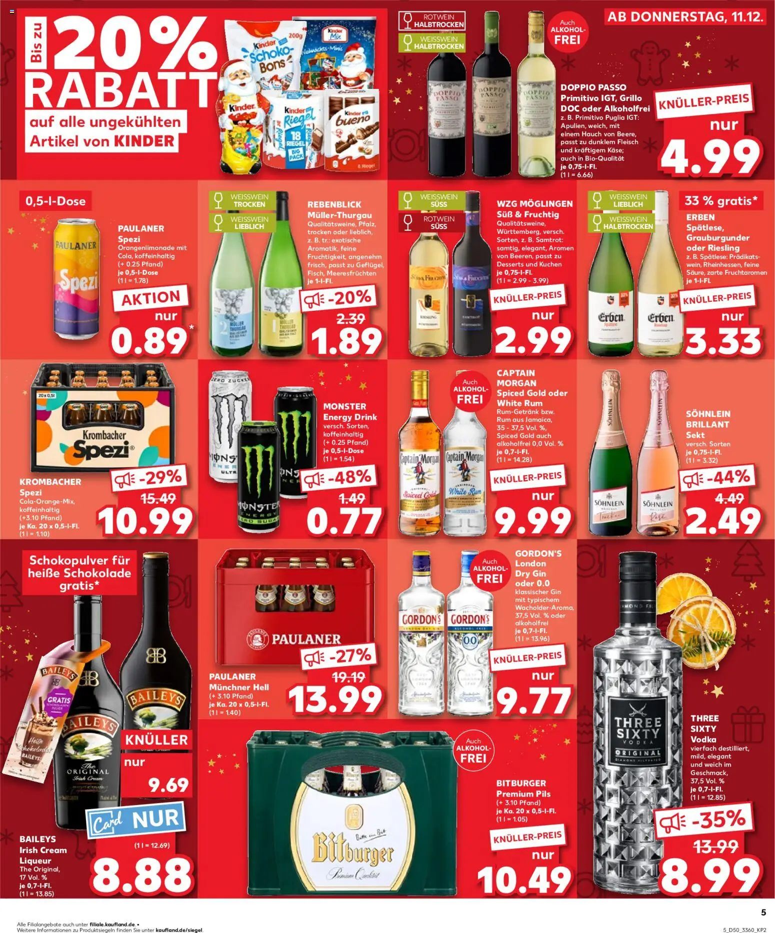 Kaufland prospekt Potsdam	 – gültig ab 11.12.2025 | Seite: 5 | Produkte: Energy, Monster, Doppio Passo, Kuchen