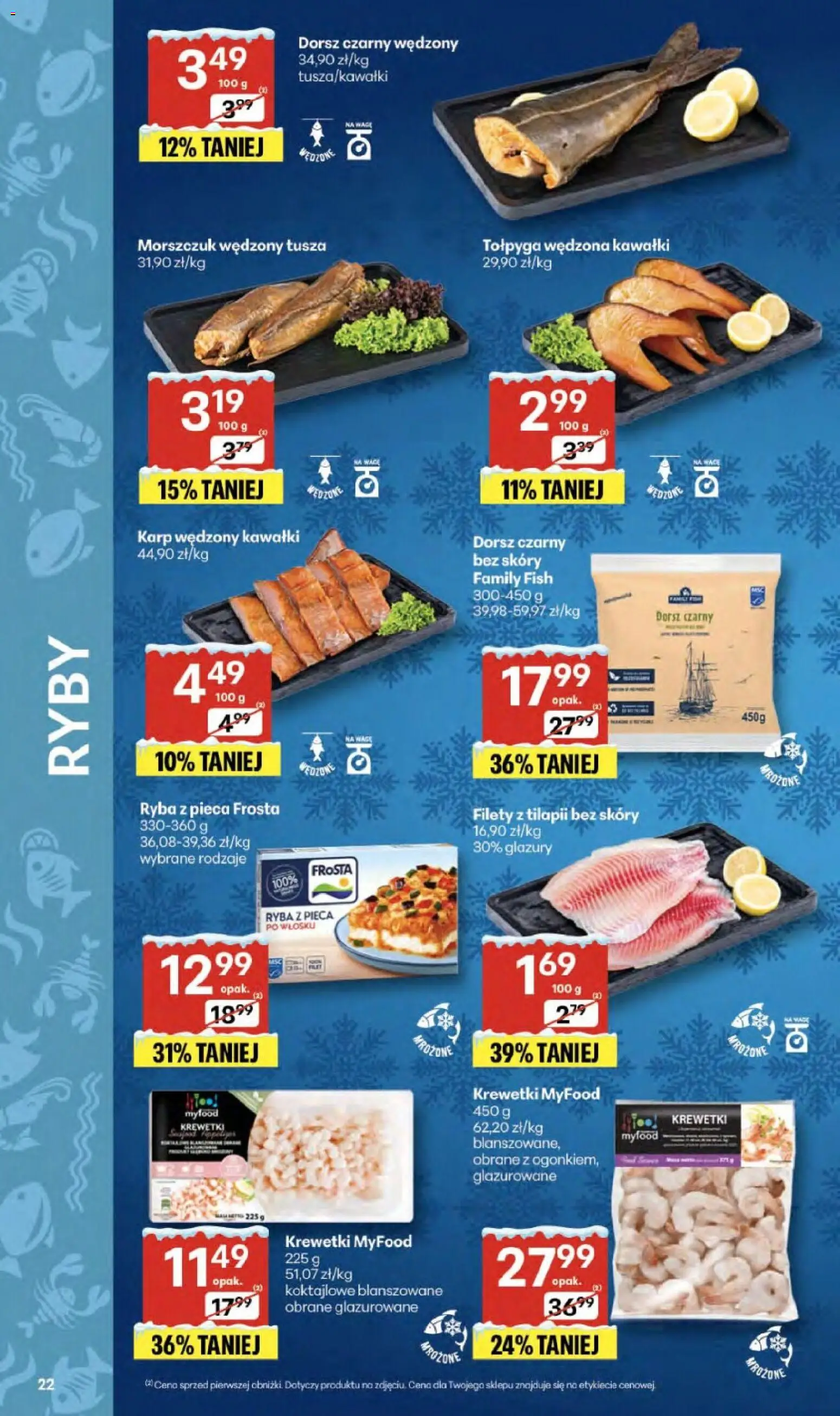 Delikatesy Centrum Gazetka od 18.12.2025 | Strona: 22 | Produkty: Dorsz, Morszczuk, Ryby, Ryba