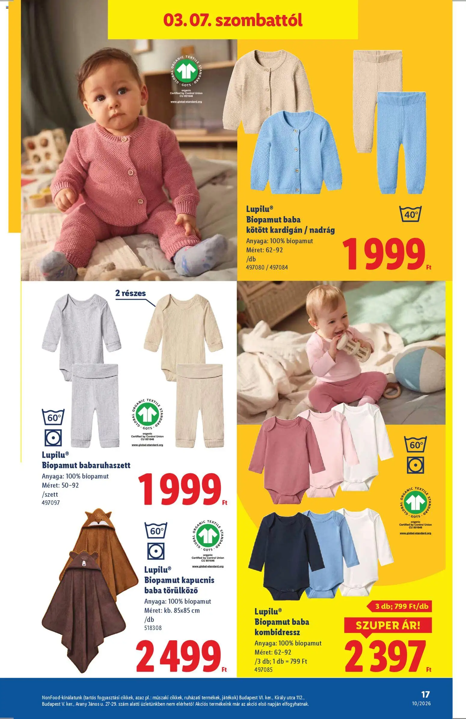 Lidl akciós ujság - amely érvényes a következő dátumtól: 05.03.2026 | Oldal: 17 | Termékek: Kardigán, Játékok, Nadrág