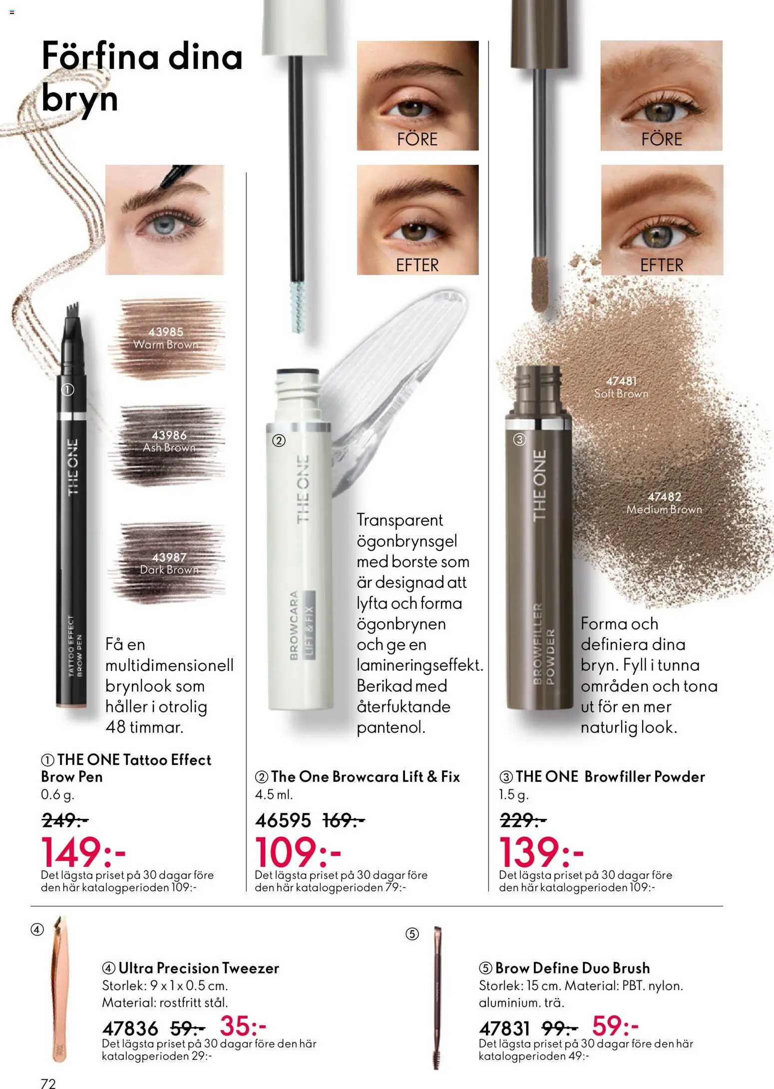 Oriflame reklamblad aktuell från 10.12.2025 | Sida: 72 | Produkter: Ögonbrynsgel