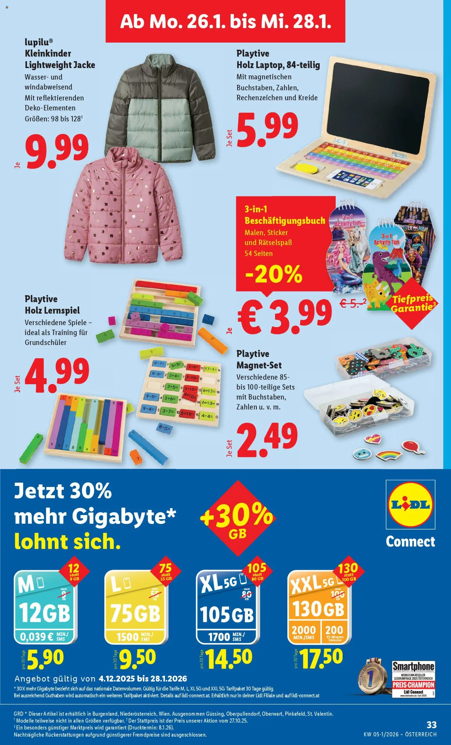 Lidl Flugblatt - Eisenstadt, Ebenfurth, Mattersburg gültig ab 22.01.2026 | Seite: 39 | Produkte: Jacke, Wasser, Smartphone
