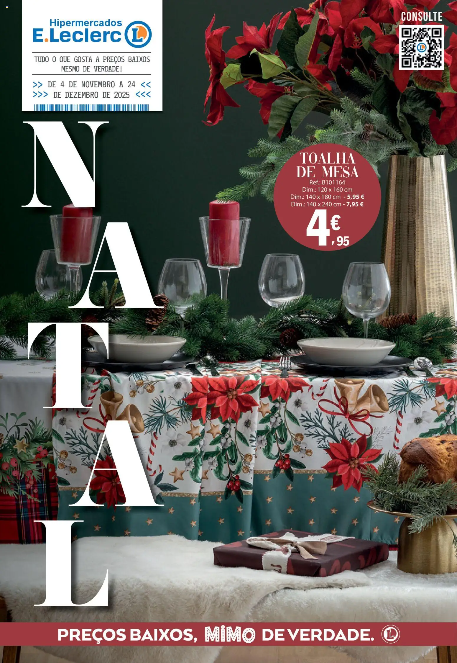 E.Leclerc - Folheto Natal │ válido de 04.11.2025 | Página: 1 | Produtos: Mesa, Toalha de mesa