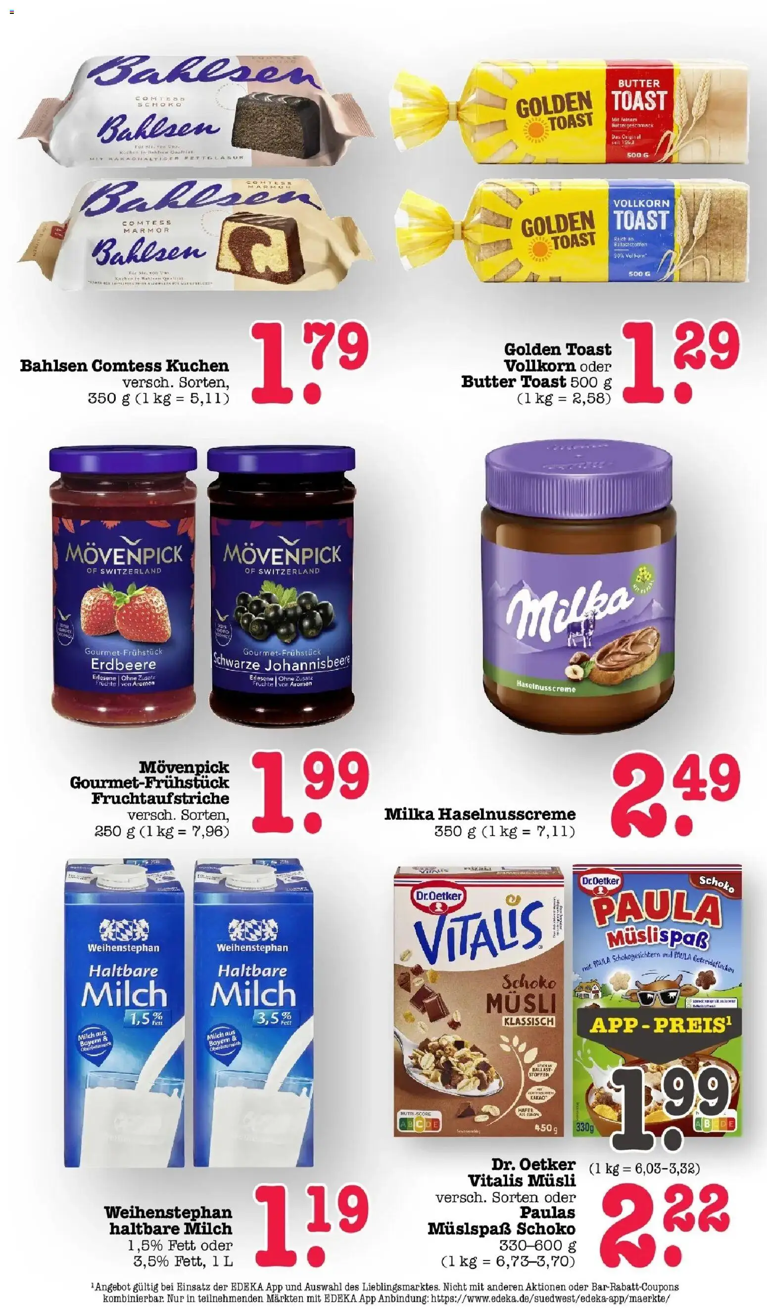 Edeka prospekt Bühlertal	 – gültig ab 16.03.2026 | Seite: 35 | Produkte: Musli, Milch, Toast, Milka