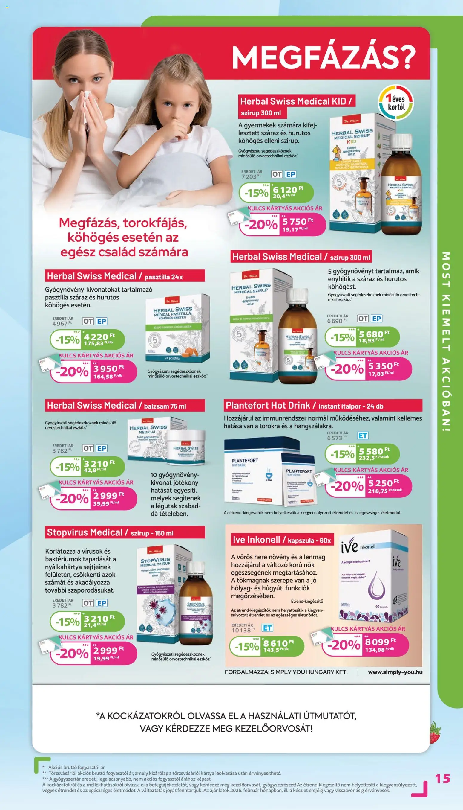 Kulcs Patika akciós ujság - amely érvényes a következő dátumtól: 01.02.2026 | Oldal: 15