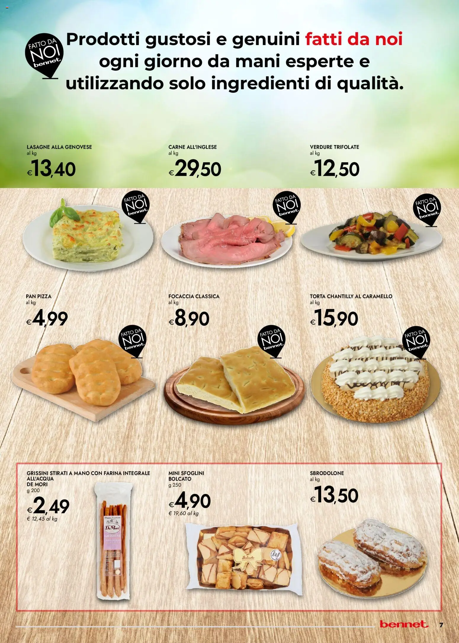 Volantino bennet del 06.11.2025 | Pagina: 7 | Prodotti: Pizza, Focaccia, Verdure, Farina