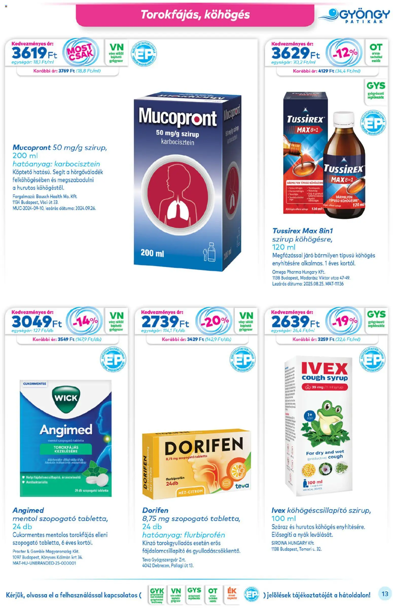 Gyöngy Patikák akciós ujság - amely érvényes a következő dátumtól: 01.11.2025 | Oldal: 13