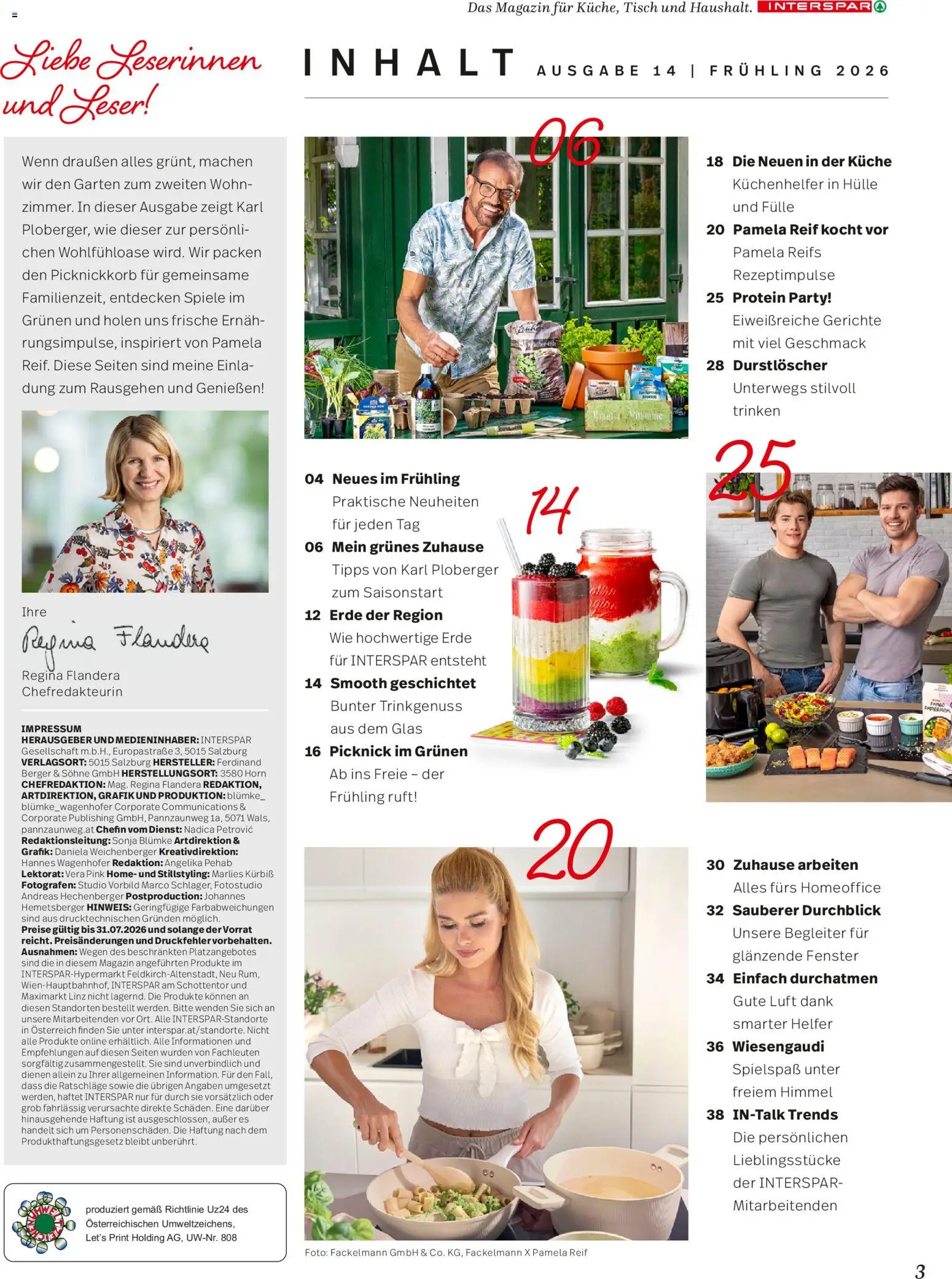 Interspar Mein Zuhause Magazin  gültig ab 07.04.2026 | Seite: 3 | Produkte: Hülle, Tisch