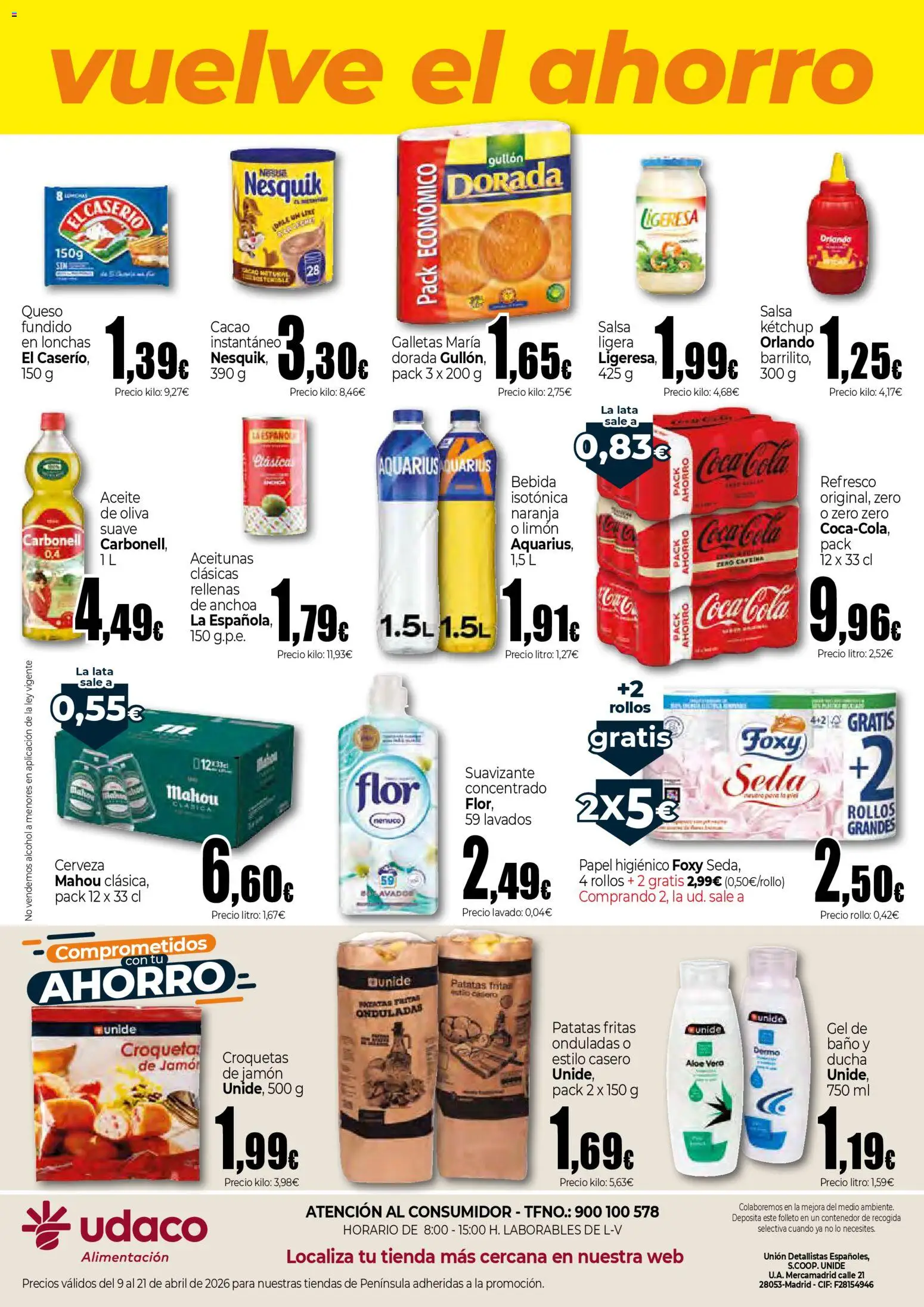 Unide - Vuelve Goyo, vuelve el ahorro  │ válido desde el 09.04.2026 | Página: 2 | Productos: Jamón, Galletas, Suavizante, Baño