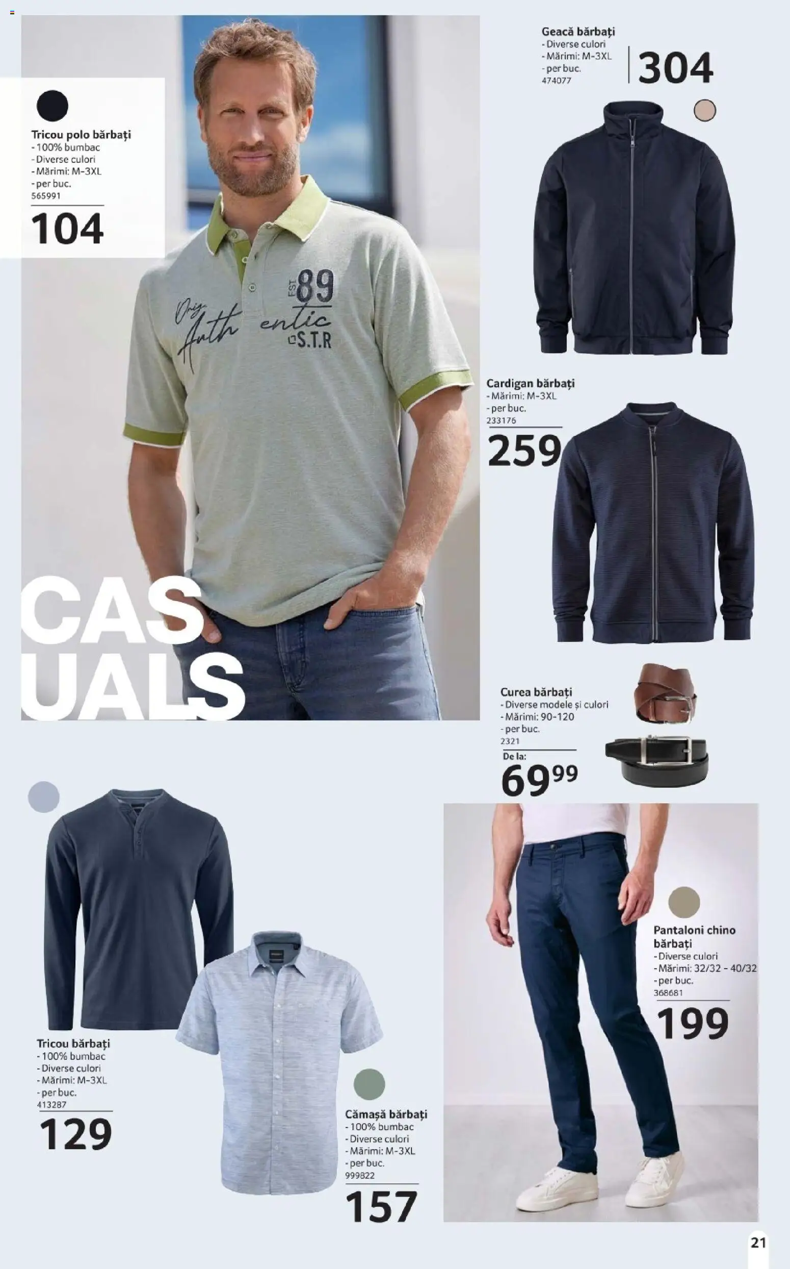 Noul catalog Selgros – valabil de la 20.03.2026 | Pagină: 21 | Produse: Cardigan, Tricou, Geacă, Pantaloni