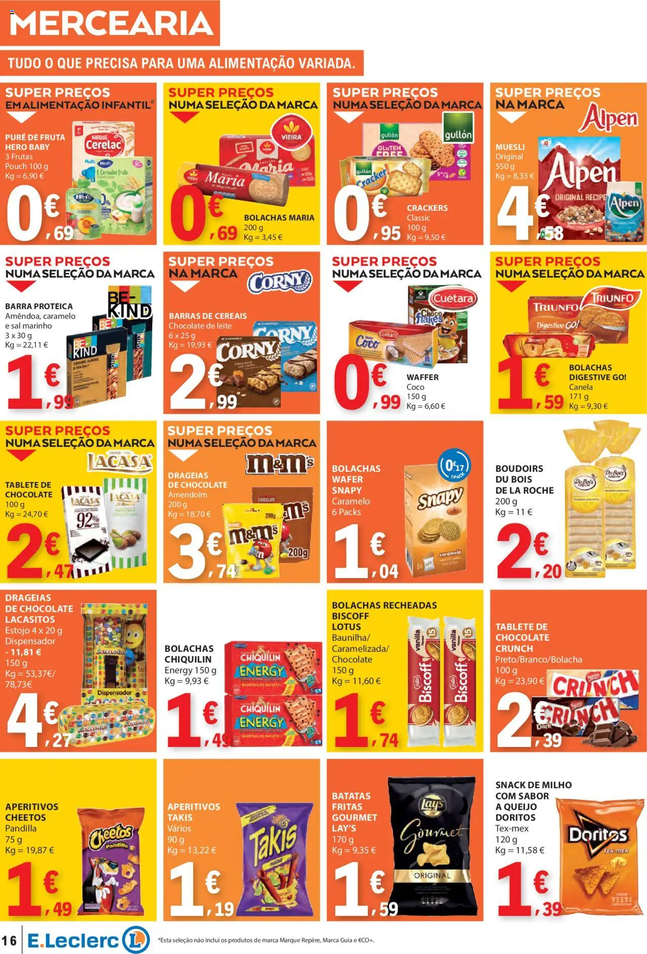 E.Leclerc folheto │ válido de 11.09.2025 | Página: 16 | Produtos: Canela, Queijo, Chocolate, Milho