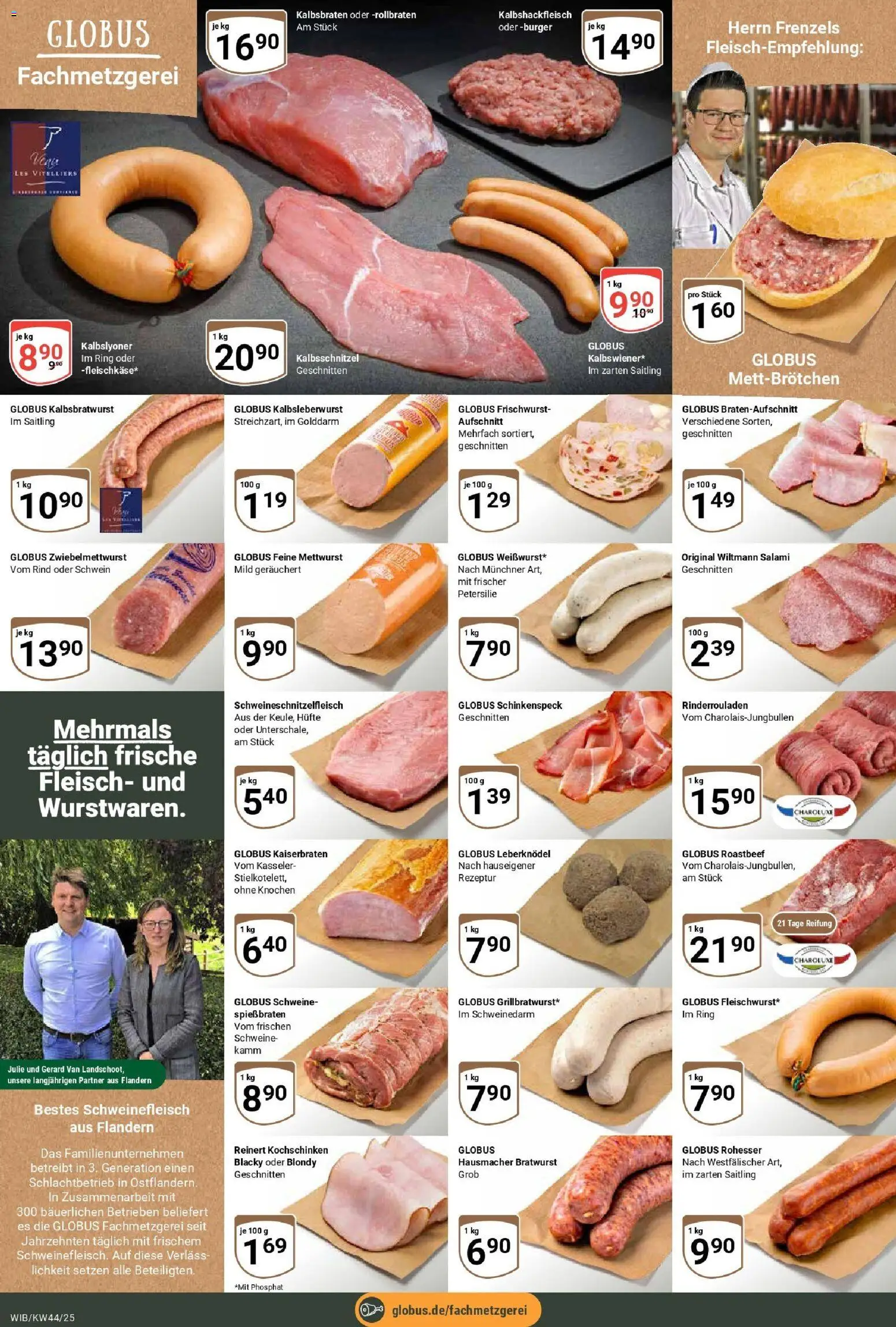 Globus prospekt Wiesbaden-Nordenstadt	 – gültig ab 26.10.2025 | Seite: 2 | Produkte: Bratwurst, Roastbeef, Petersilie, Salami