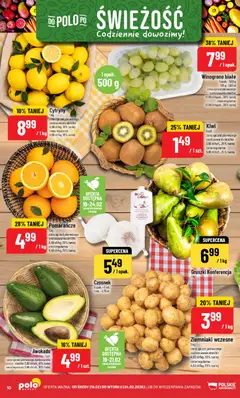 Pogląd oferty "POLOmarket Gazetka" - ważna od 18.02.2026 | Strona: 10 | Produkty: Czosnek, Winogrono, Cytryny, Ziemniaki