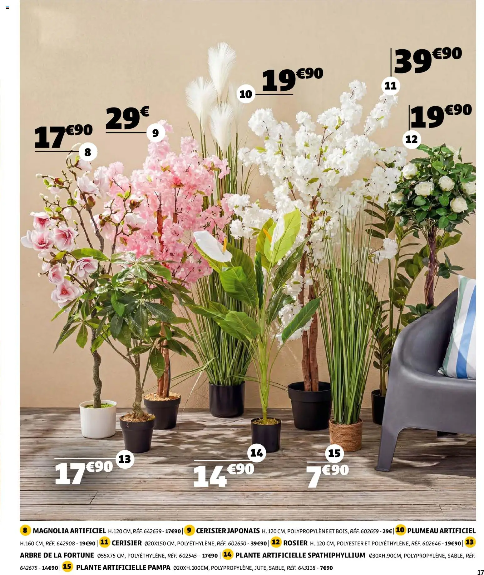{H1} | Page: 17 | Produits: Rosier, Plante artificielle
