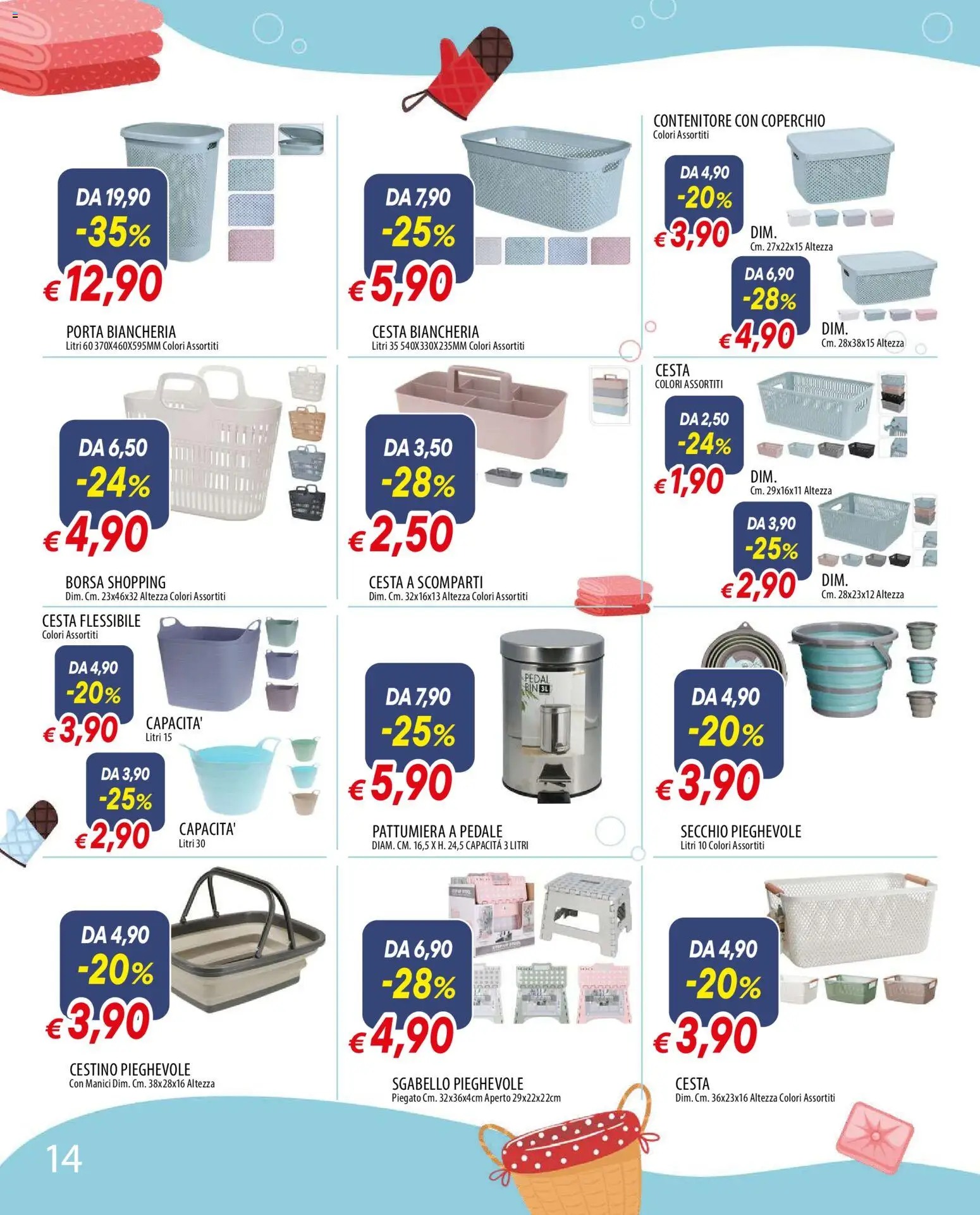 Volantino Famila del 29.12.2025 | Pagina: 14 | Prodotti: Secchio, Pattumiera, Contenitore, Borsa