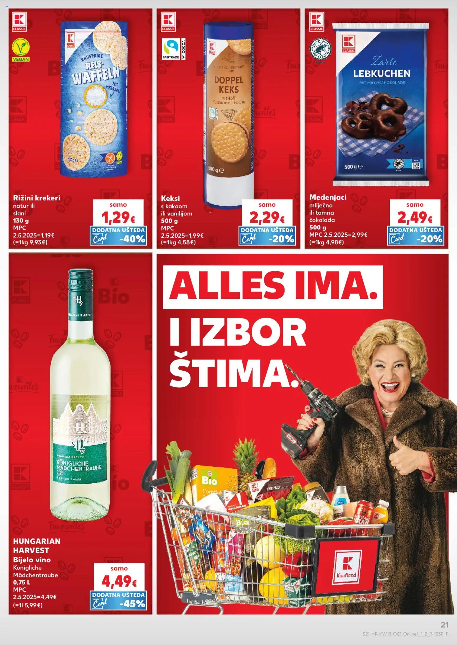 Kaufland katalog | vrijedi od 04.03.2026 | Stranica: 21 | Proizvodi: Keksi, Čokolada, Vino, Krekeri