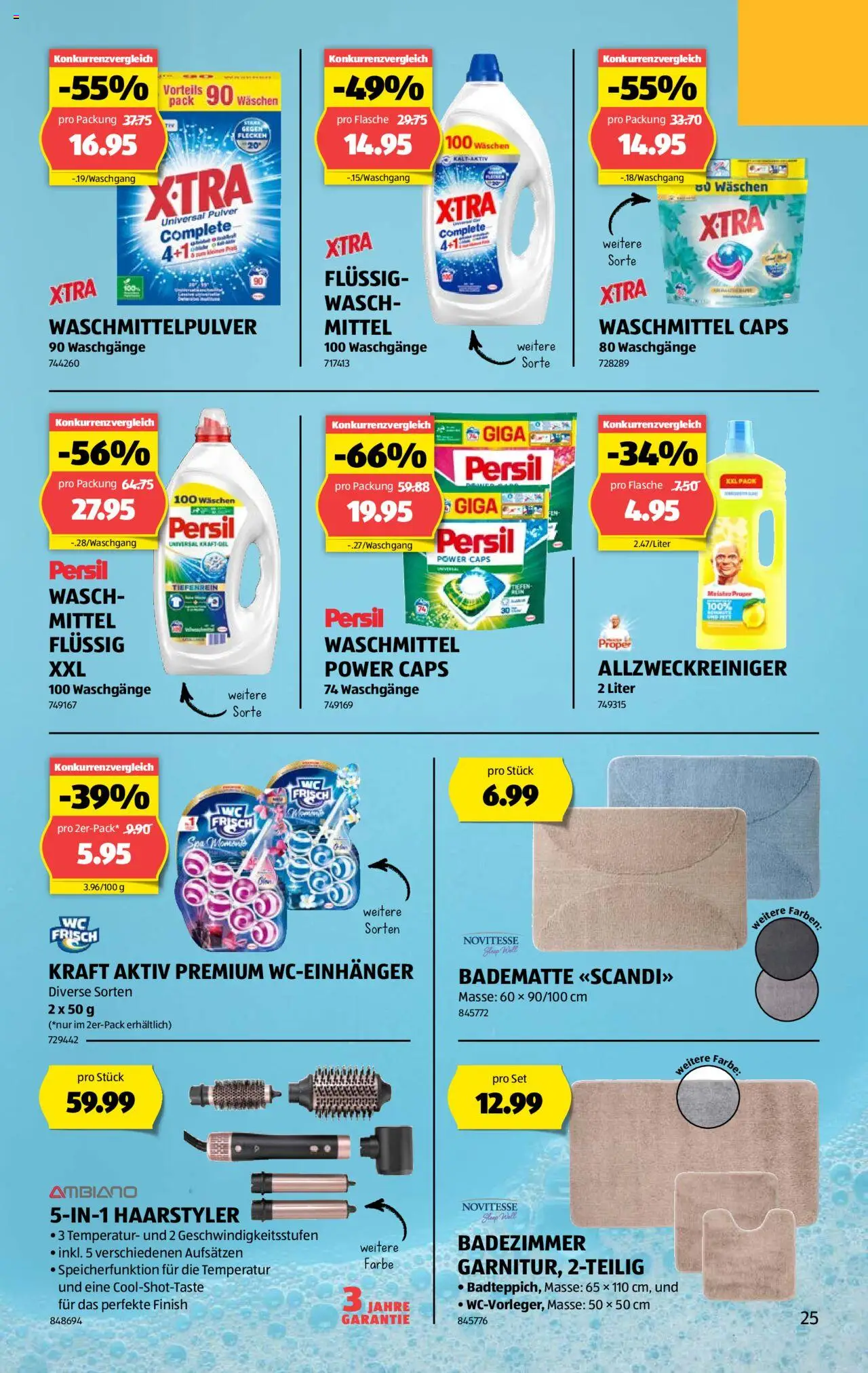 Aldi Aktionen ab 05.06.2025 | Seite: 25 | Produkte: Pulver, Waschmittel