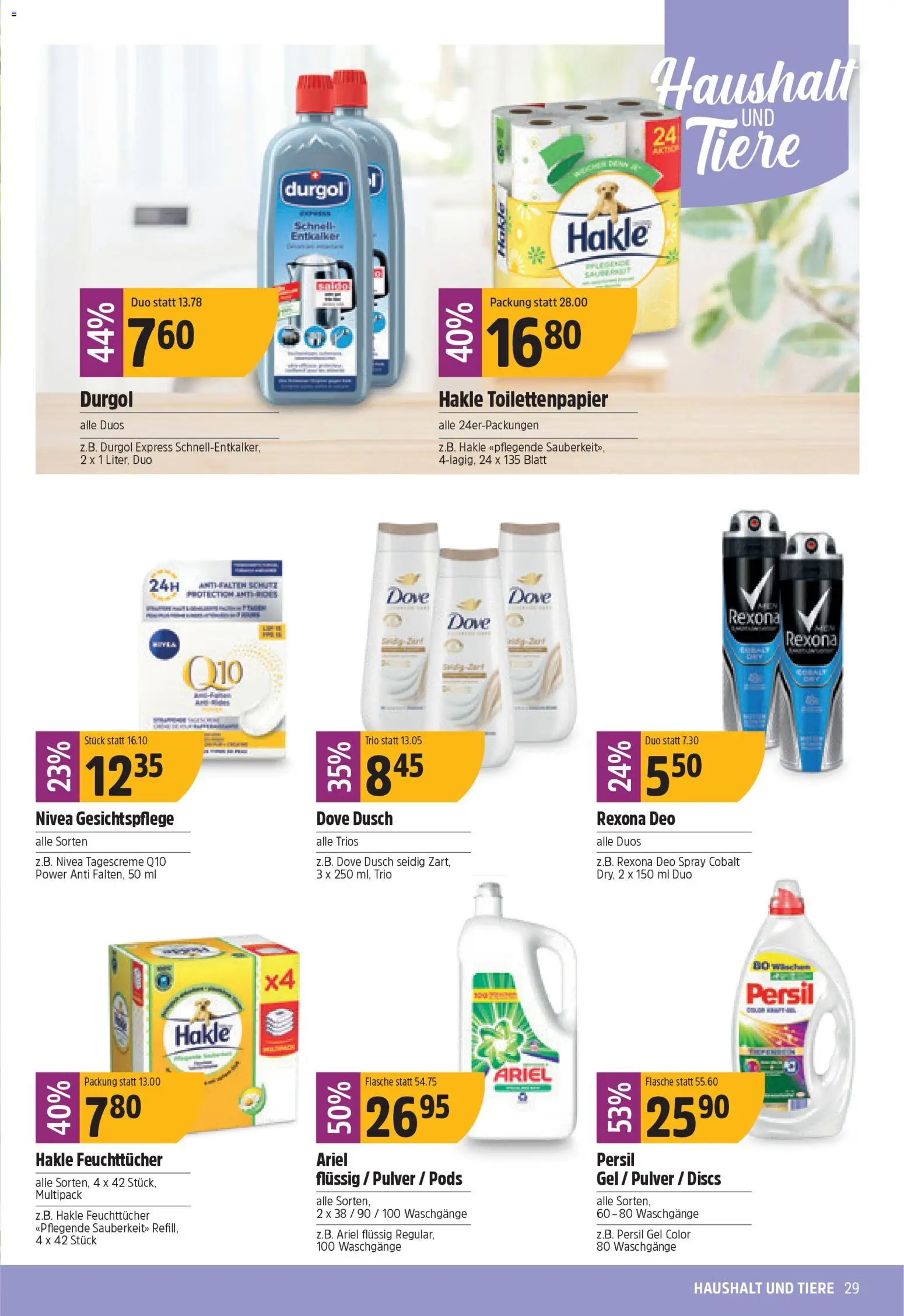 TopCC Aktionen – gültig ab 03.11.2025 | Seite: 29 | Produkte: Pulver, Tagescreme, Toilettenpapier