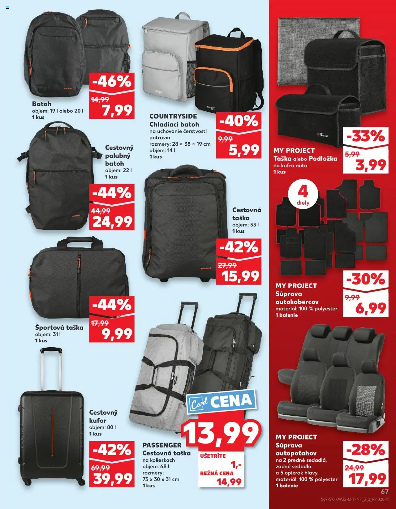 Kaufland SK akciós ujság - amely érvényes a következő dátumtól: 07.08.2025 | Oldal: 67 | Termékek: Táska