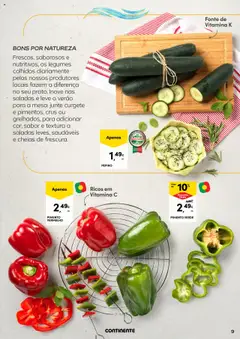 Continente - Frescos: Como é bom sentir a frescura da estação │ válido de 15.07.2025 | Página: 9 | Produtos: Curgete, Saladas, Mesa, Vitamina c