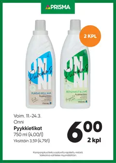 Prisma-mainoslehti voimassa 11.03.2026 alkaen