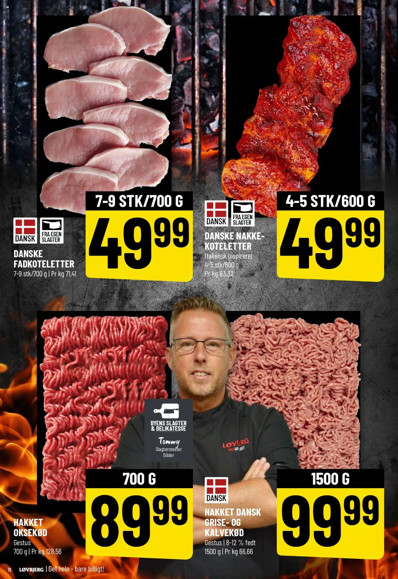 Løvbjerg Tilbudsavis gyldig fra 08.08.2025 | Side: 18 | Produkter: Koteletter, Oksekød