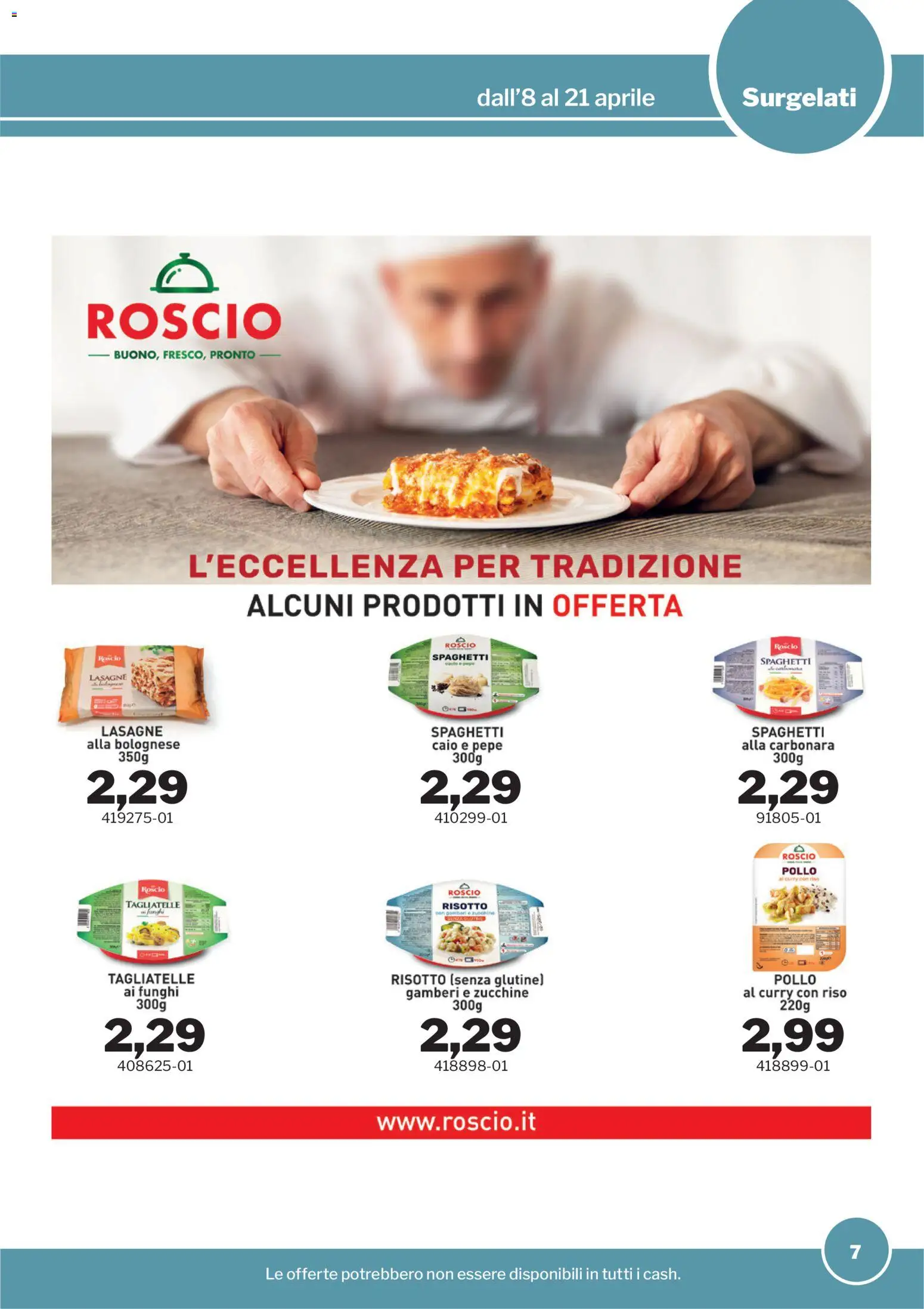 Volantino Sogegross del 08.04.2026 | Pagina: 7 | Prodotti: Riso, Tagliatelle, Pepe, Funghi