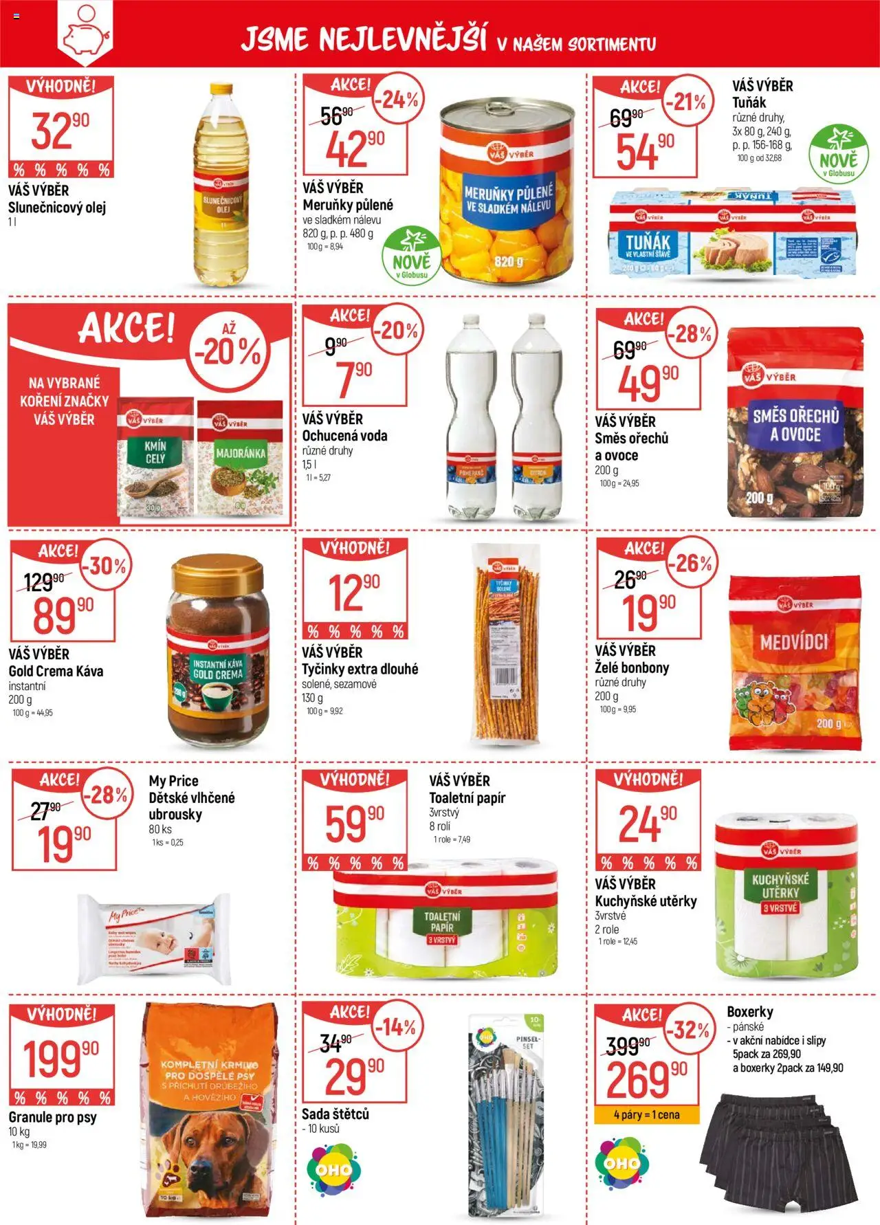 Globus leták - Havířov od 22.10.2025 | Strana: 4 | Produkty: Olej, Granule pro psy, Koření, Meruňky