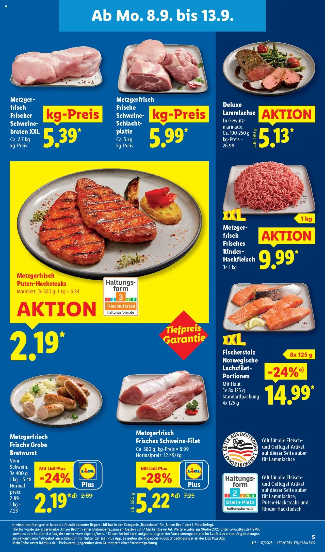 Lidl - Prospekt Düsseldorf – gültig ab 08.09.2025 | Seite: 11 | Produkte: Bratwurst, Schweinefilet, Brot, Fleisch
