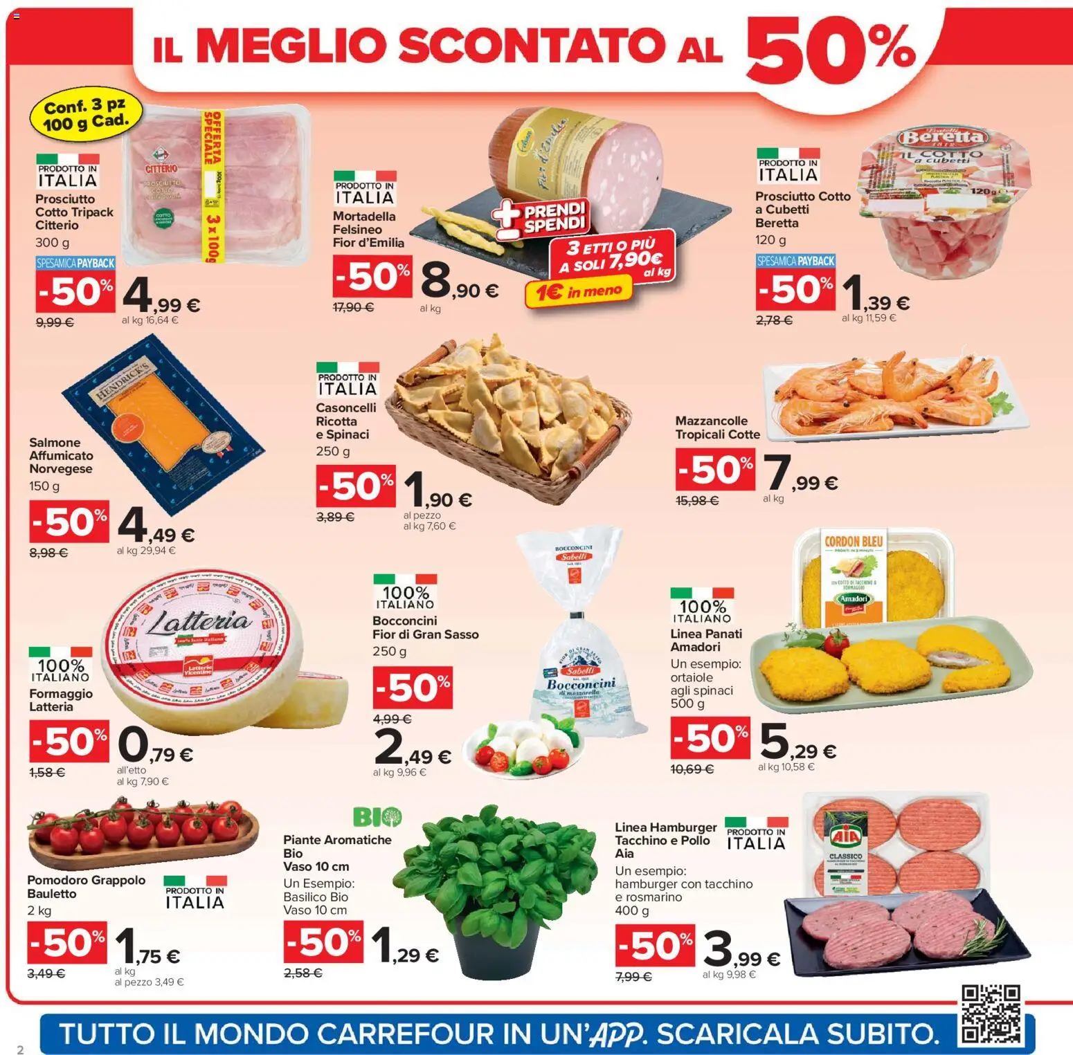Volantino Carrefour del 07.04.2026 | Pagina: 2 | Prodotti: Rosmarino, Mozzarella, Formaggio, Ricotta
