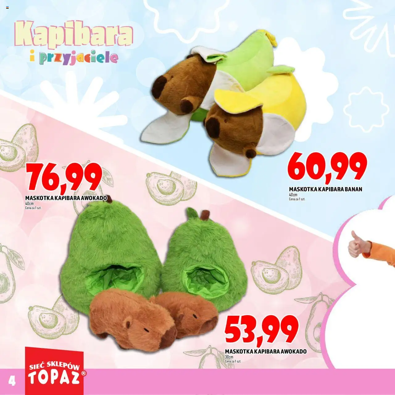 Topaz Gazetka - Kapibara od 24.09.2025 | Strona: 4 | Produkty: Banan, Awokado