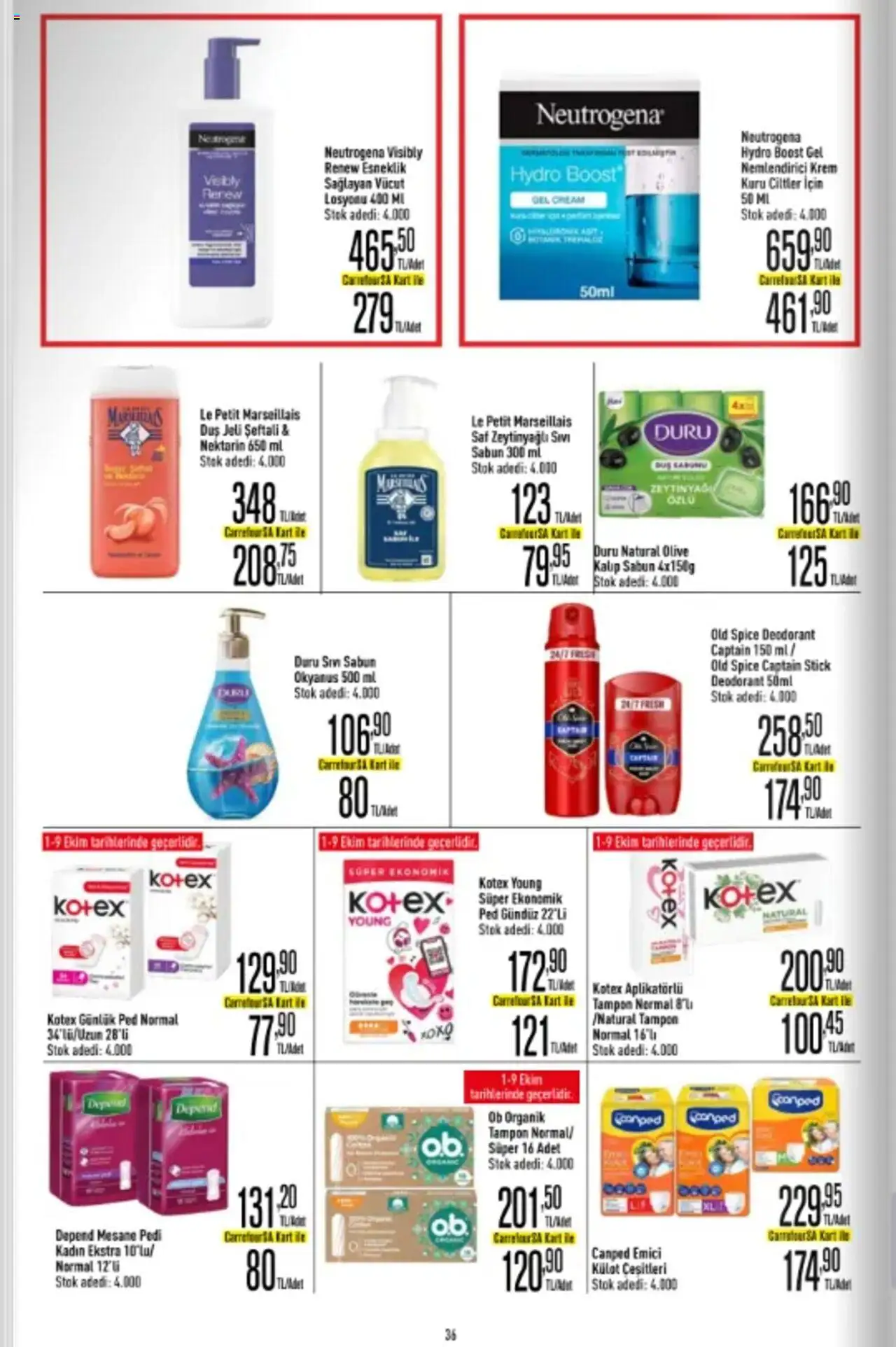 CarrefourSA Katalog - 26.09.2025 tarihinden itibaren geçerlidir | Sayfa: 36 | Ürünler: Krem, Sabun, Deodorant, Şeftali