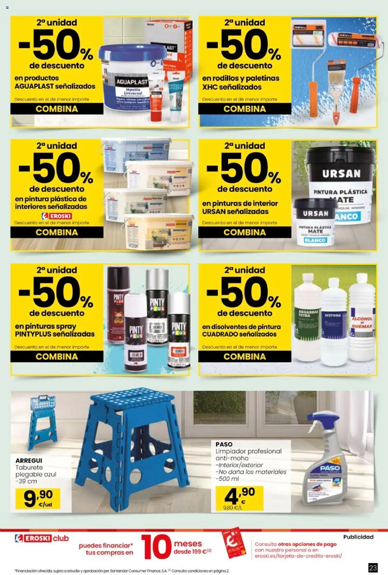 Eroski - Oh! Qué chef │ válido desde el 09.10.2025 | Página: 23 | Productos: Taburete, Pintura plástica