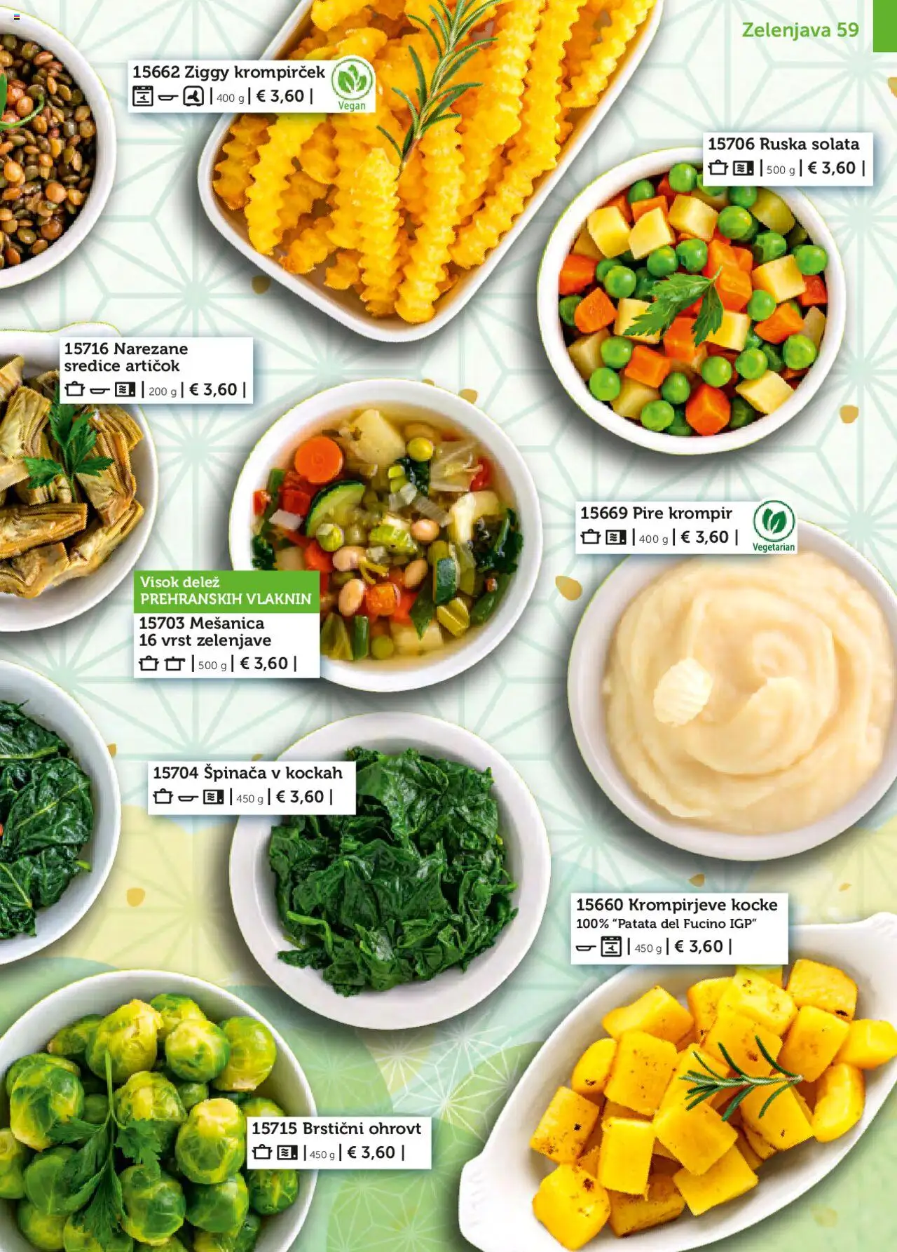 Novi Bofrost katalog ponudbe – veljaven od 01.05.2025 | Stran: 59 | Izdelki: Solata, Krompir, Zelenjava
