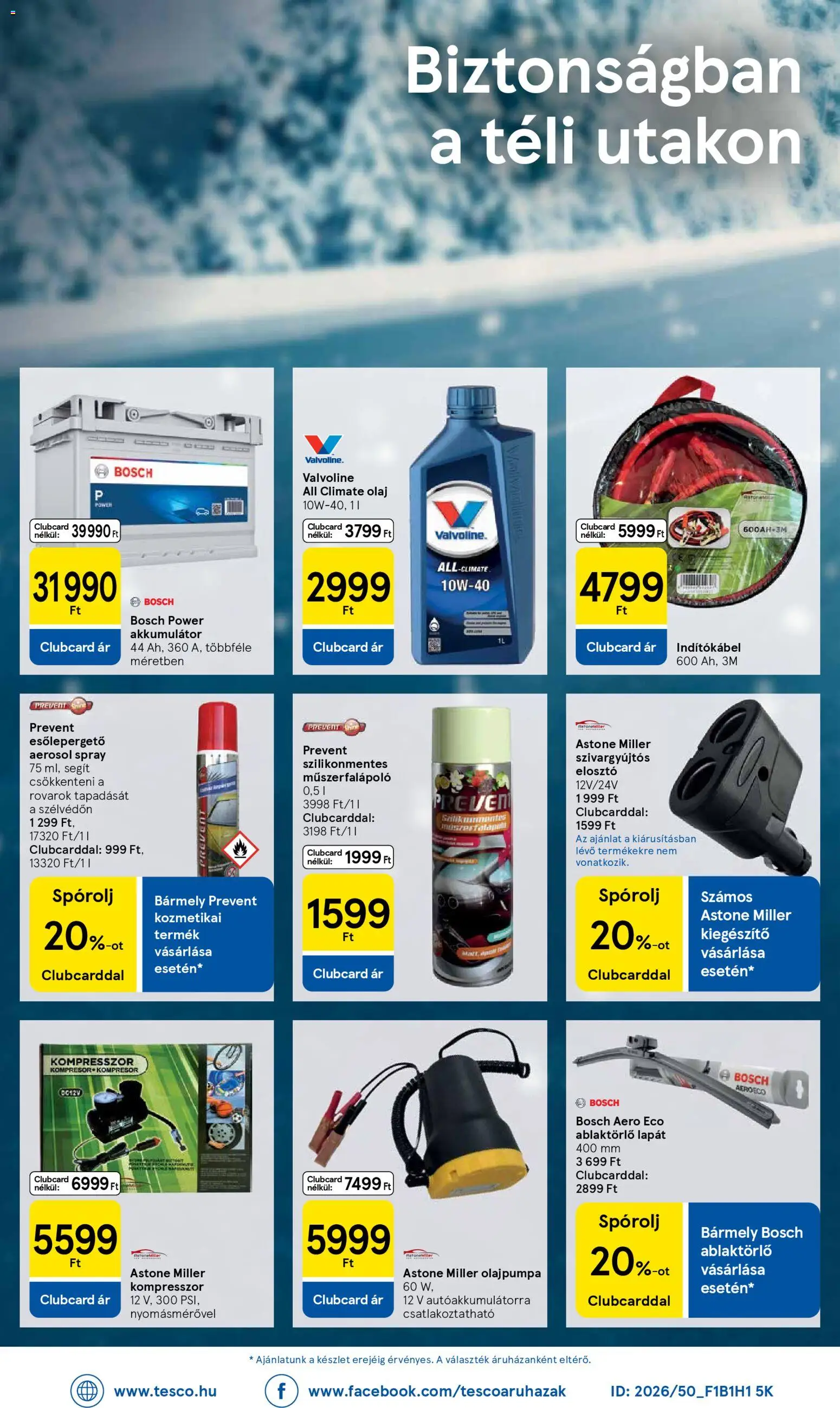 Tesco akciós ujság - amely érvényes a következő dátumtól: 05.02.2026 | Oldal: 32 | Termékek: Kompresszor, Akkumulátor, Olaj