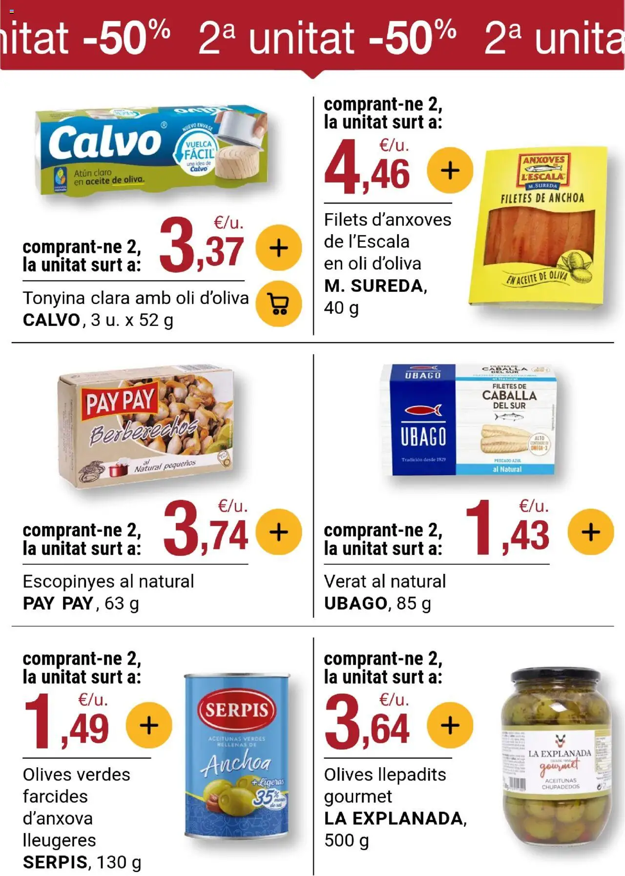 Bonpreu folleto │ válido desde el 23.09.2025 | Página: 32 | Productos: Pescado, Aceite de oliva, Σταθμός εργασίας, Atún claro