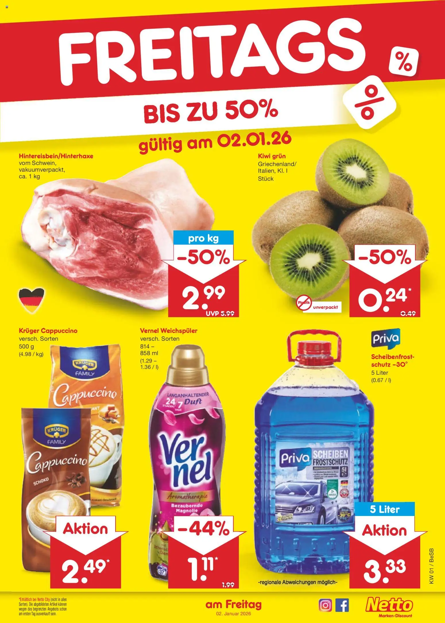 Netto Marken-Discount Prospekt 	 – gültig ab 29.12.2025 | Seite: 53 | Produkte: Duft, Kruger cappuccino, Kiwi, Vernel