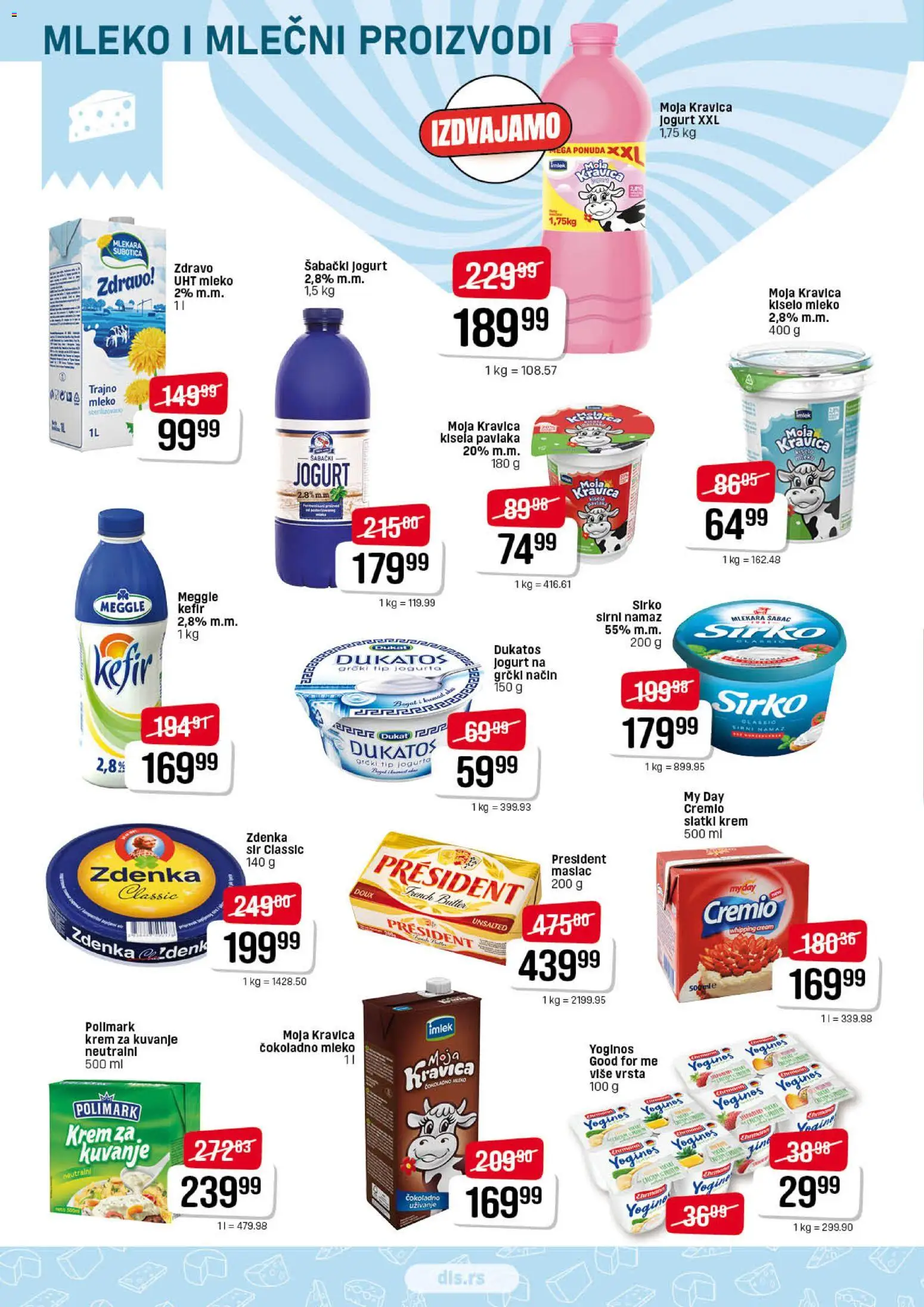 DIS katalog - važi od 09.04.2026 | Strana: 4 | Proizvode: Maslac, Čokoladno mleko, Moja kravica, Pavlaka