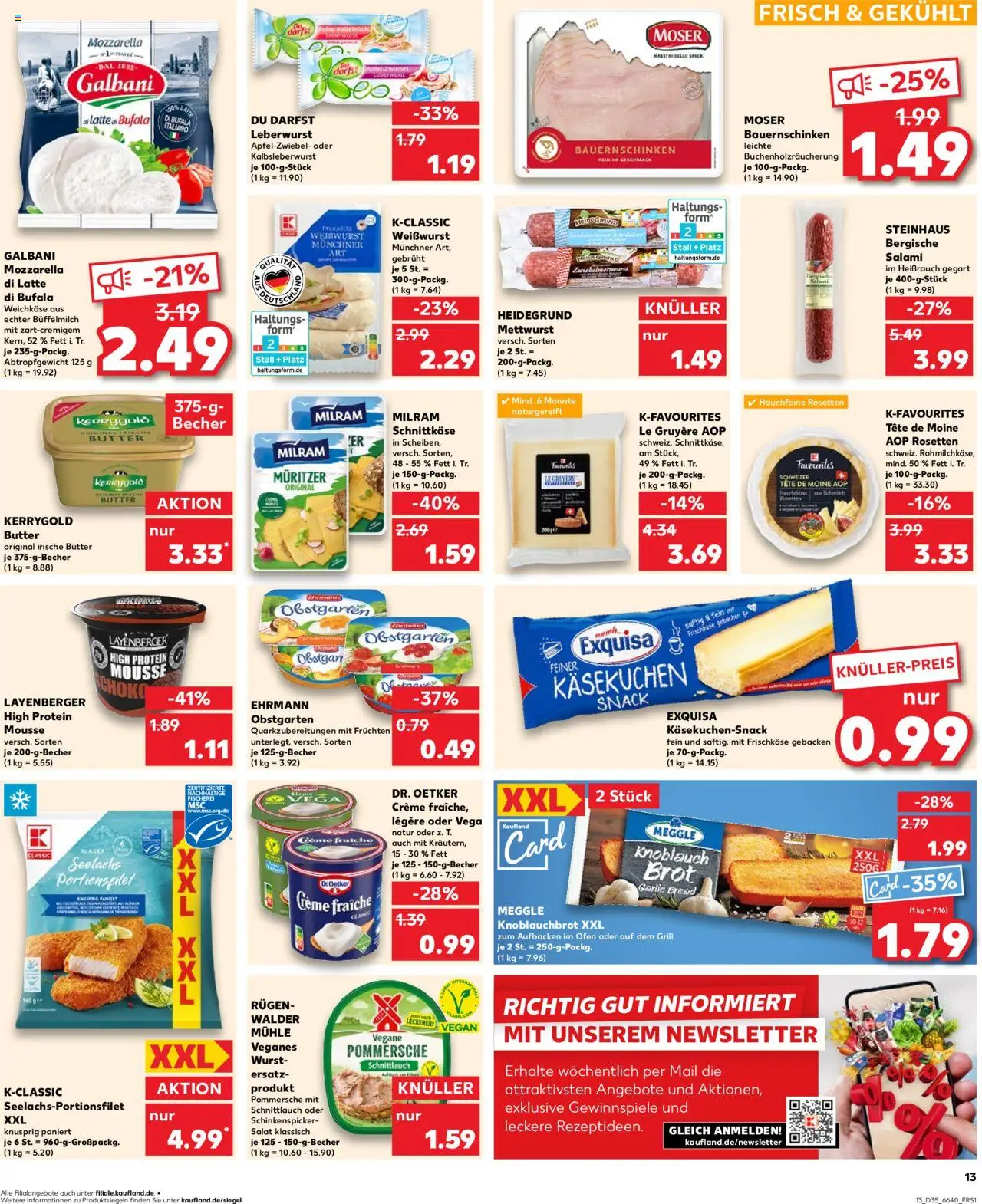 Kaufland Prospekt 	 - gültig ab dem 28.08.2025 | Seite: 13 | Produkte: Ofen, Butter, Mozzarella, Salami
